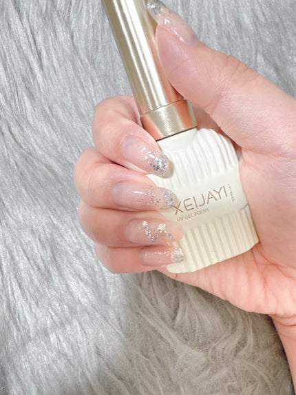 M on LIPS 「sheinのこのラメのジェルお気に入りでよく使ってます🤍ざくざ..」(1枚目)