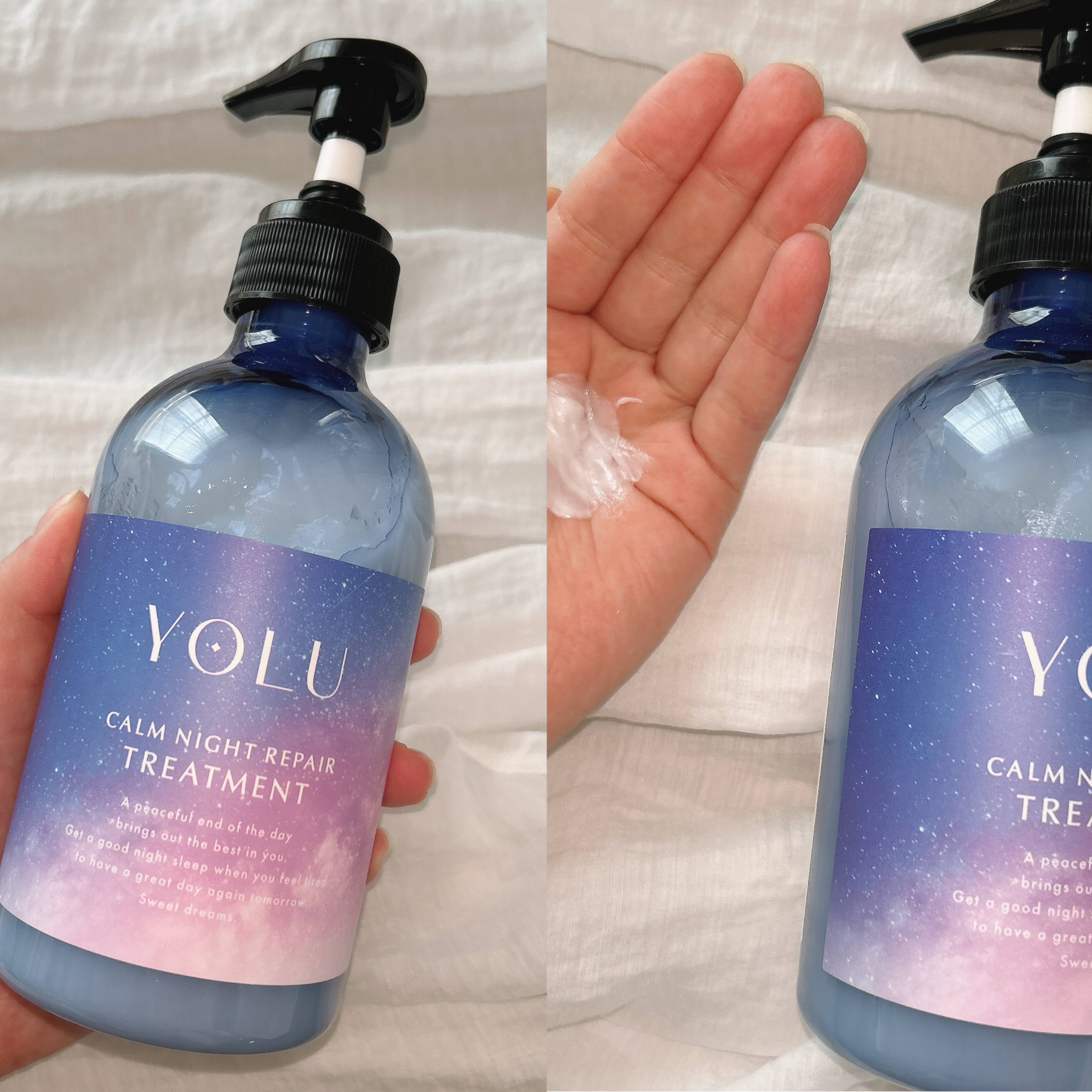 カームナイトリペアシャンプー／トリートメント/YOLU/シャンプー・コンディショナーを使ったクチコミ（3枚目）