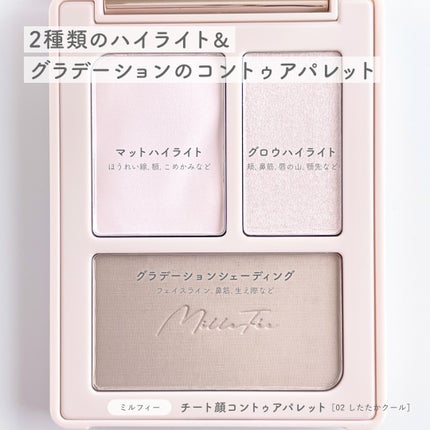 チート顔コントゥアパレット/MilleFée/パウダーハイライトを使ったクチコミ(2枚目)