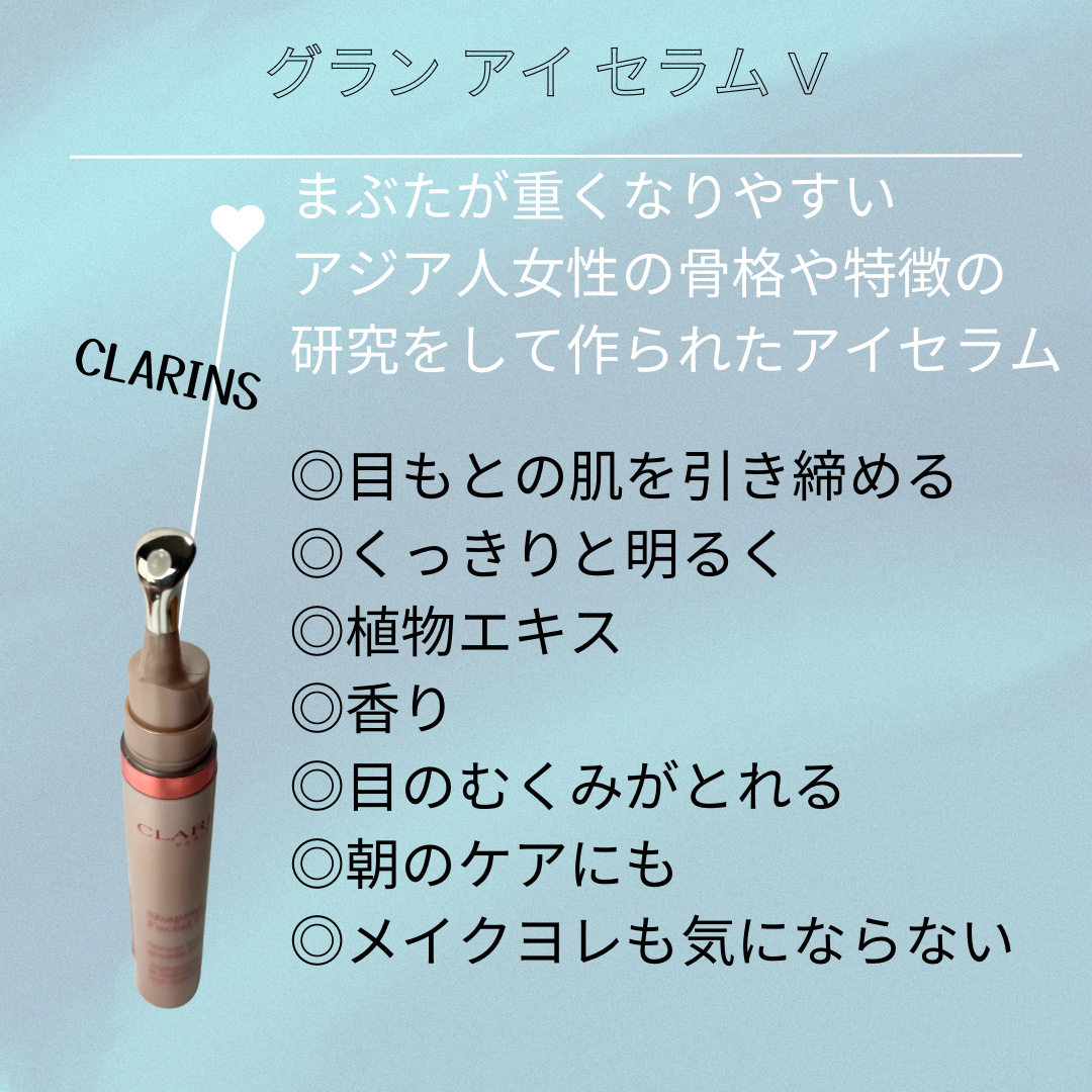 グラン アイ セラム V/CLARINS/アイケア・アイクリームを使ったクチコミ（2枚目）