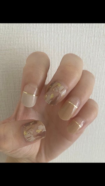 セミキュアジェルネイル(ハンド)/ohora/ネイルシールを使ったクチコミ(1枚目)