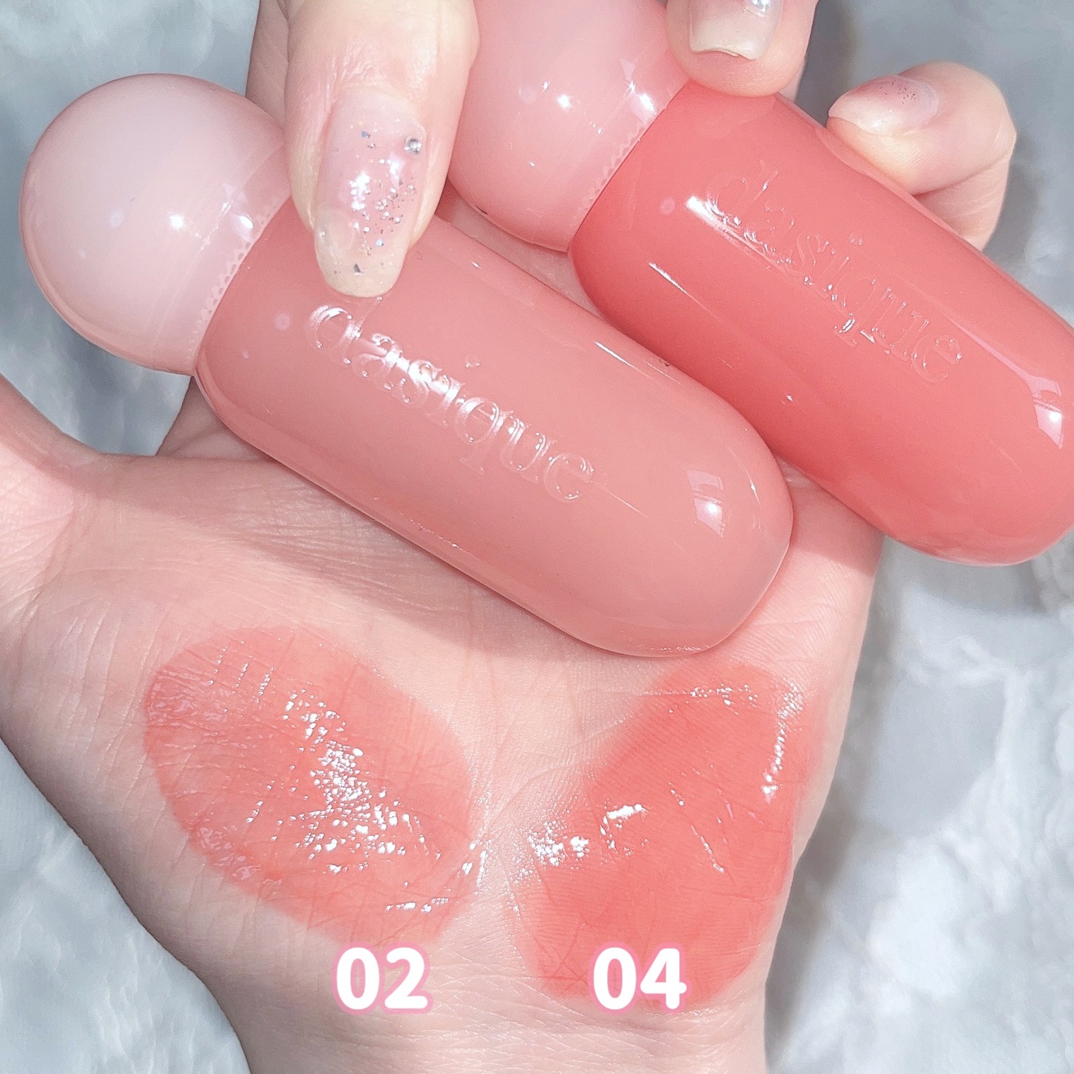 ジューシーデューイグロウティント 04 メルティンググアバ/dasique/リップティントを使ったクチコミ（3枚目）