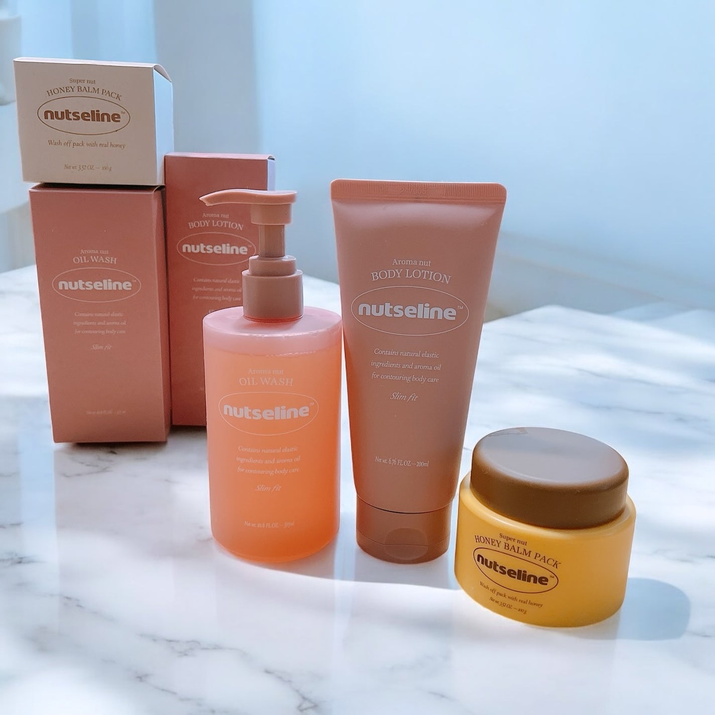 アロマナッツスリムフィットボディローション/nutseline/レッグ・フットケアを使ったクチコミ(1枚目)