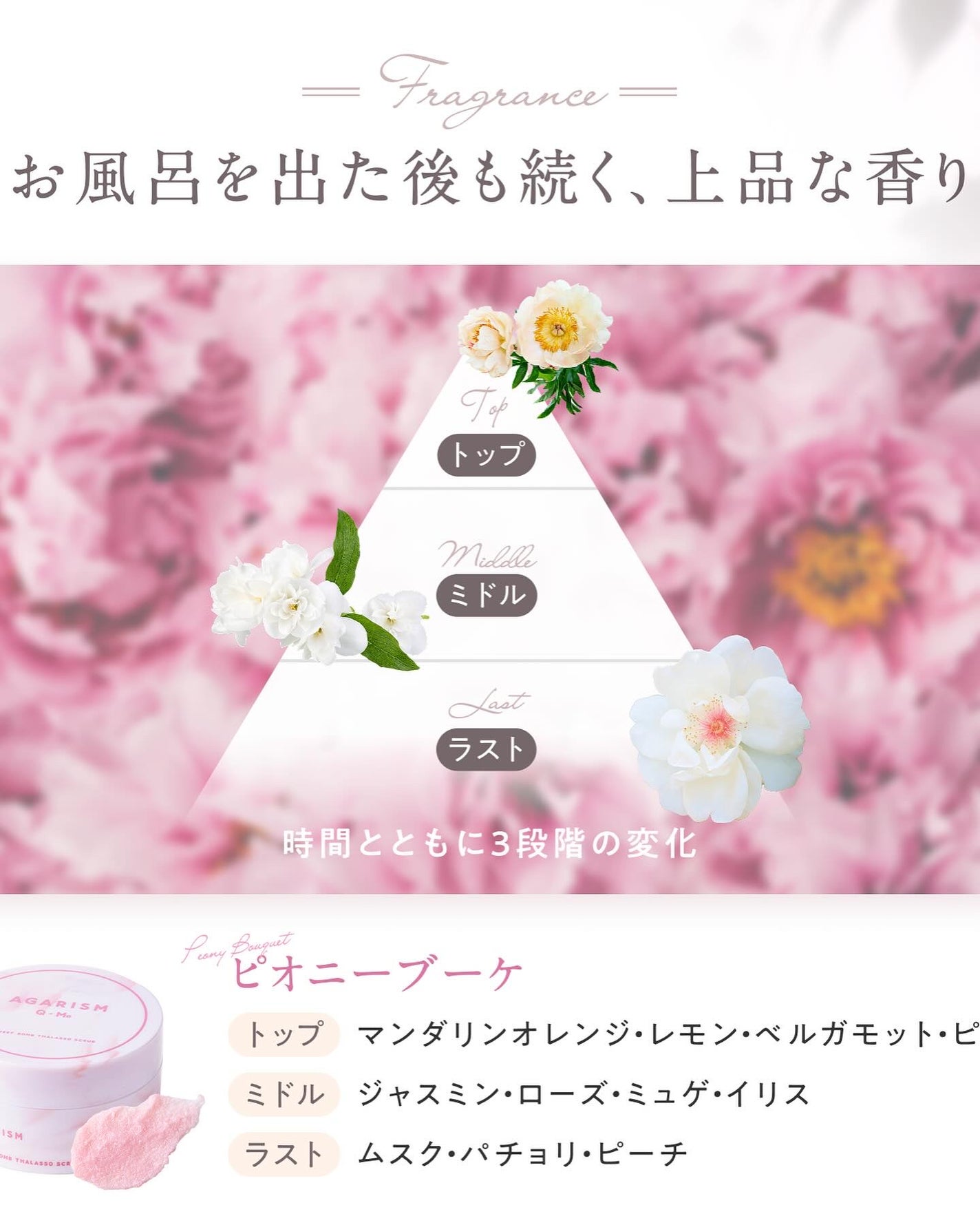 Q+Me スウィート ボム タラソ スクラブ/AGARISM/バスト・ヒップケアを使ったクチコミ(8枚目)