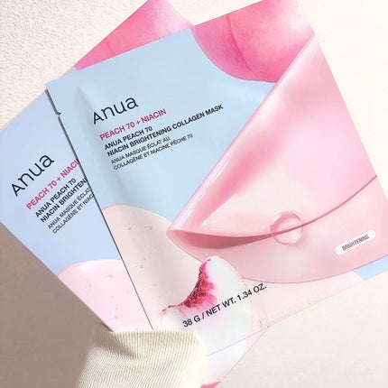 桃70ナイアシンコラーゲンフェイスパック/Anua/シートマスク・パックを使ったクチコミ(1枚目)