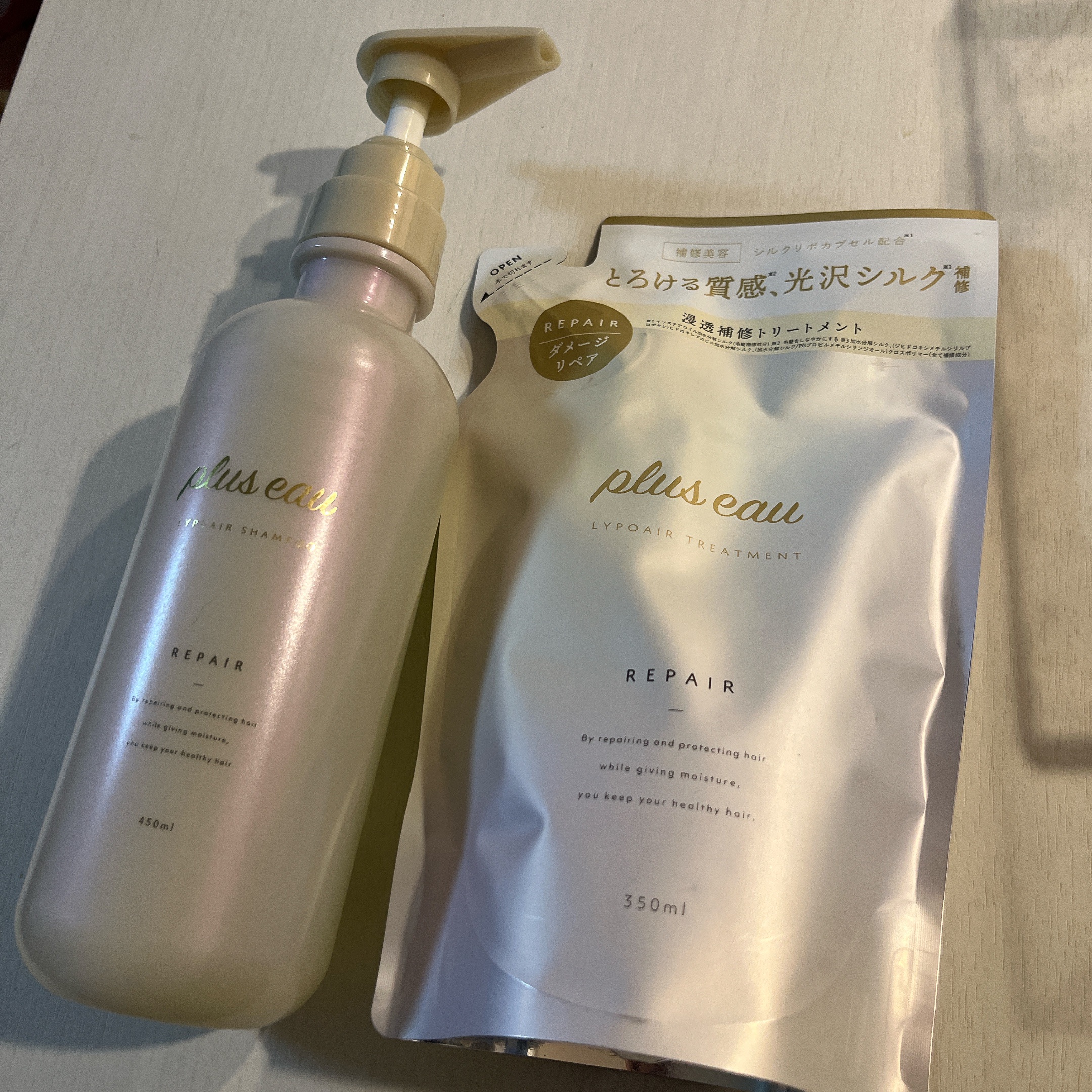 リポアシャンプー/リポアトリートメント/plus eau/市販シャンプーを使ったクチコミ（1枚目）