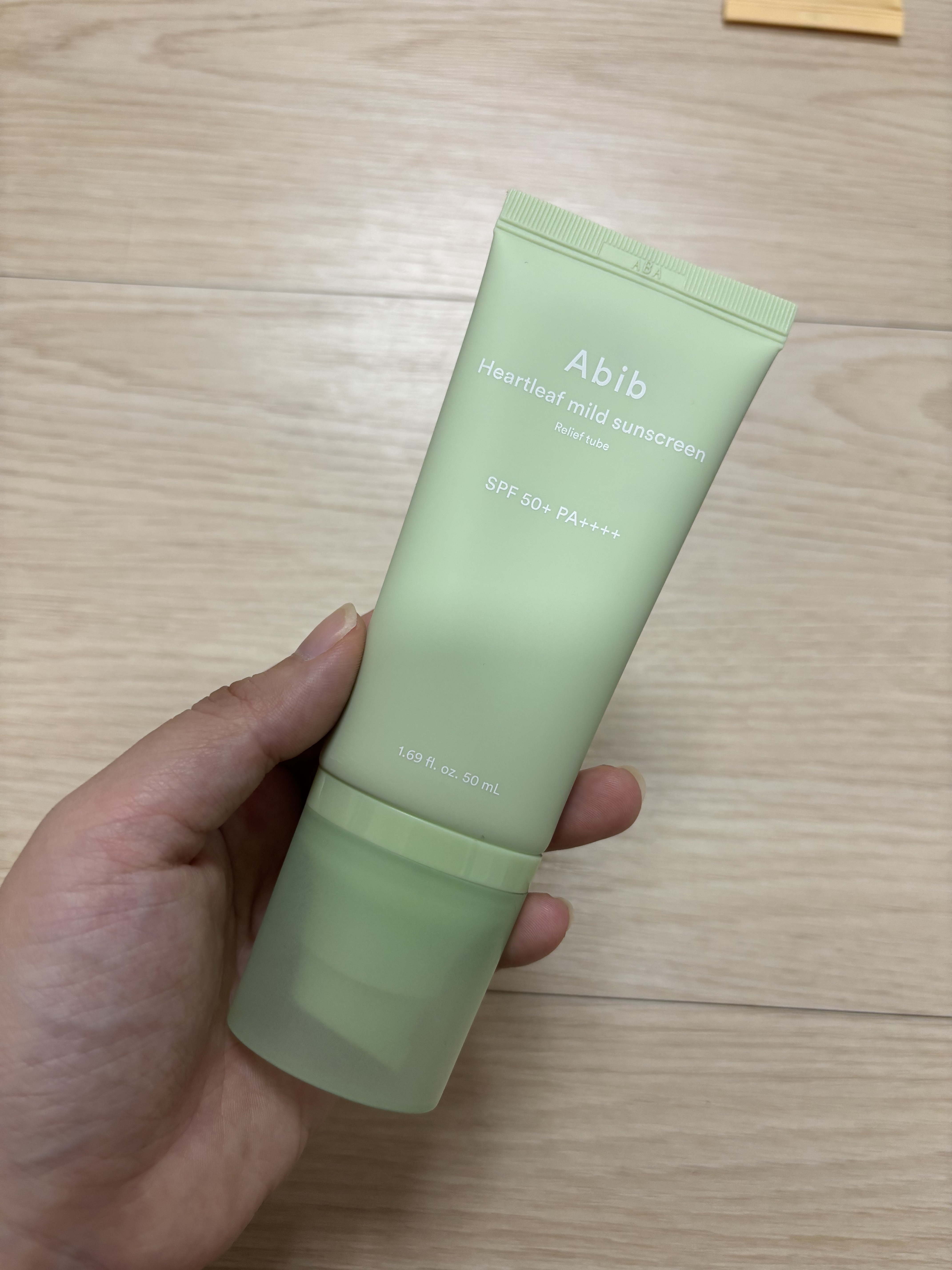 水分草ヒアルロンサンクリームウォータリーチューブ/Abib /日焼け止めクリームを使ったクチコミ（3枚目）