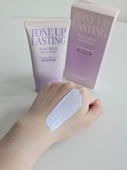 ウォータースプラッシュサンクリーム トーンアップラスティング/espoir/日焼け止めクリームを使ったクチコミ(2枚目)
