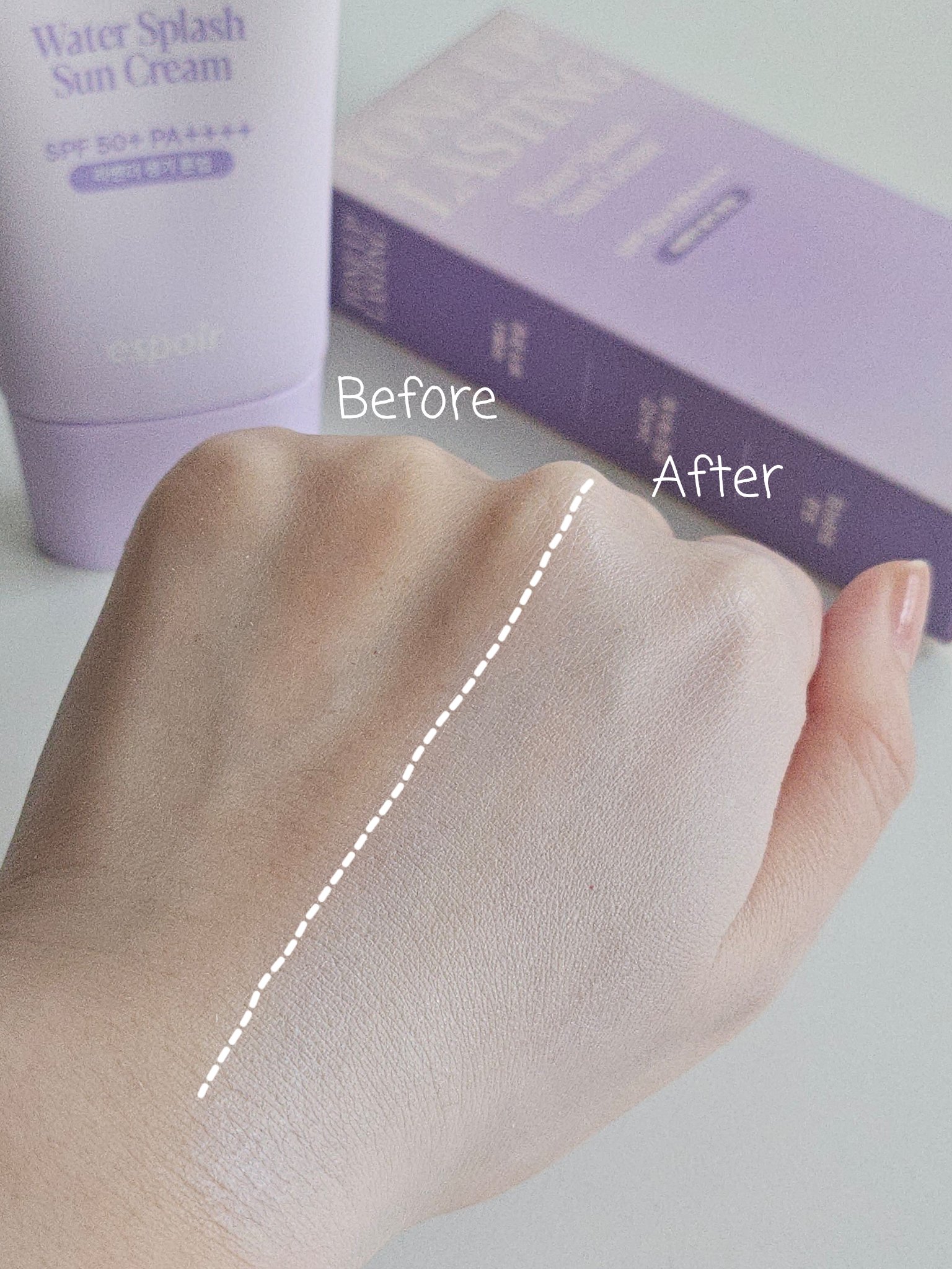ウォータースプラッシュサンクリーム トーンアップラスティング/espoir/日焼け止めクリームを使ったクチコミ（3枚目）