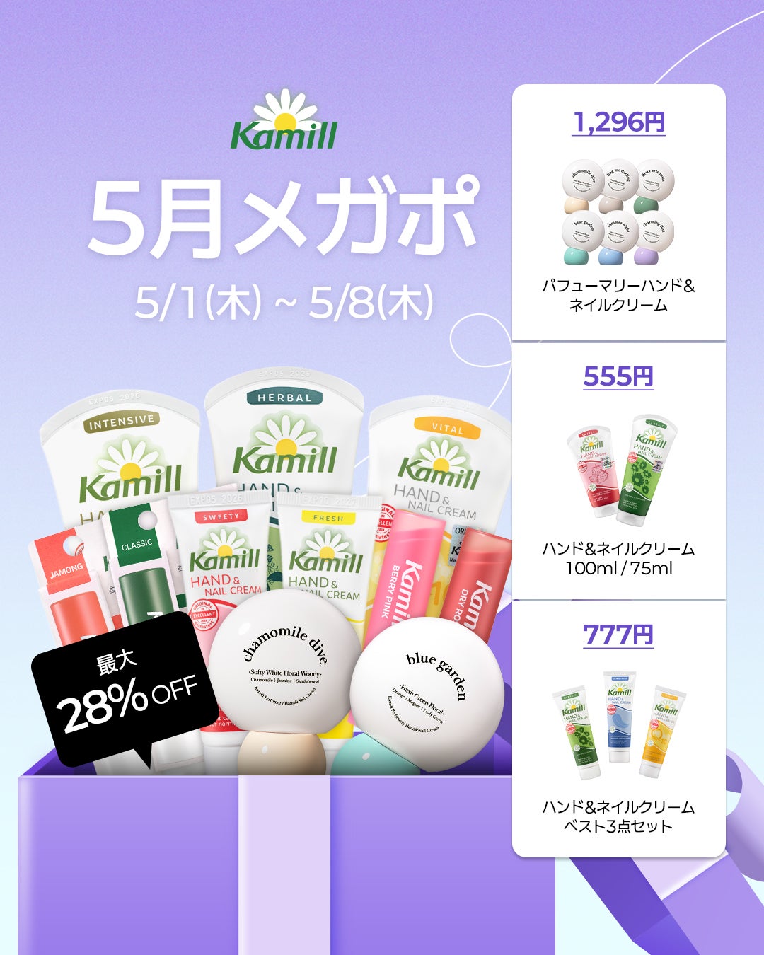 ハンド&ネイルクリームミニ 企画セット30ml*3/カミール/その他キットセットを使ったクチコミ(1枚目)