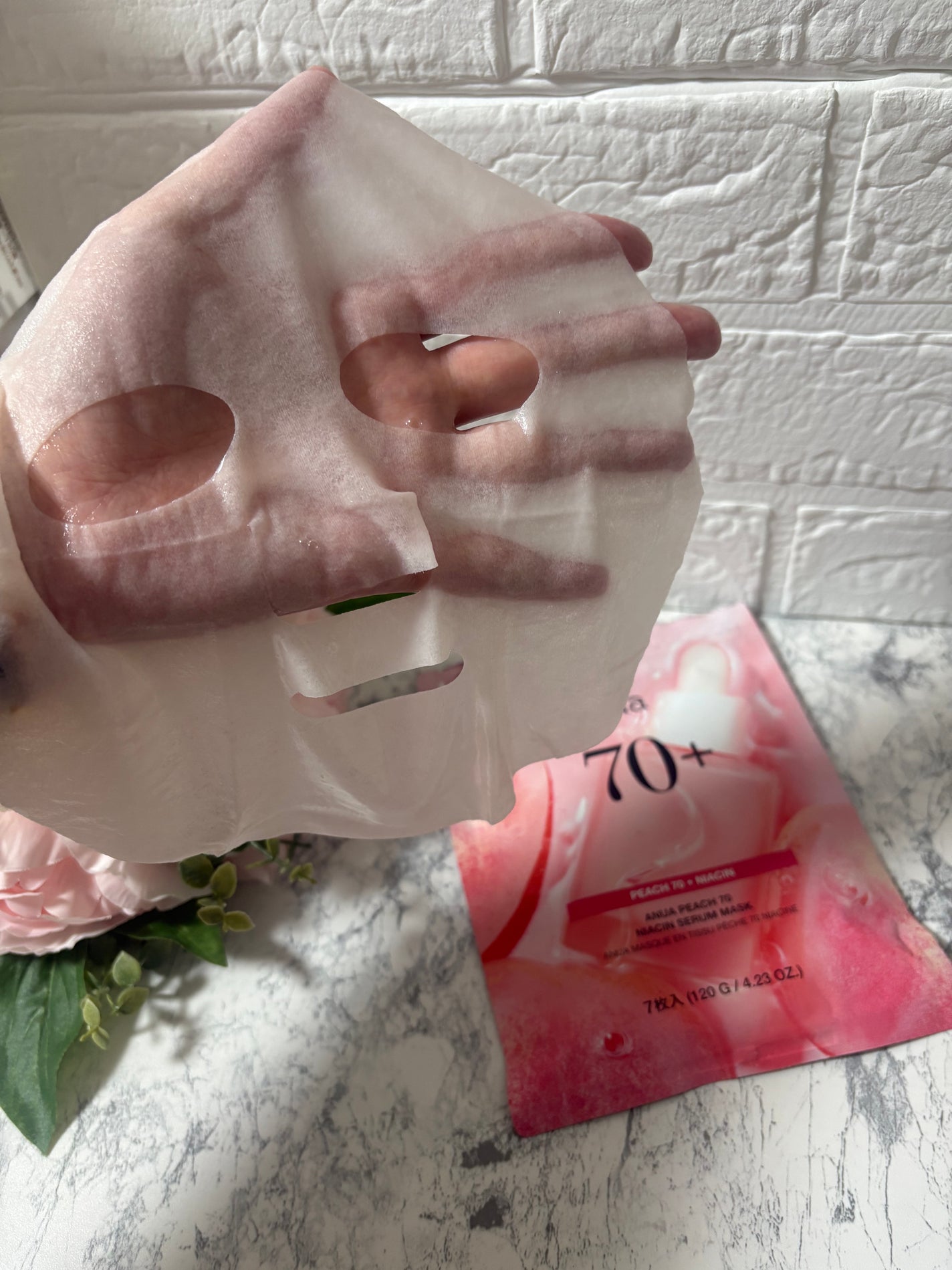 桃70%ナイアシンシートマスク/Anua/シートマスク・パックを使ったクチコミ(3枚目)