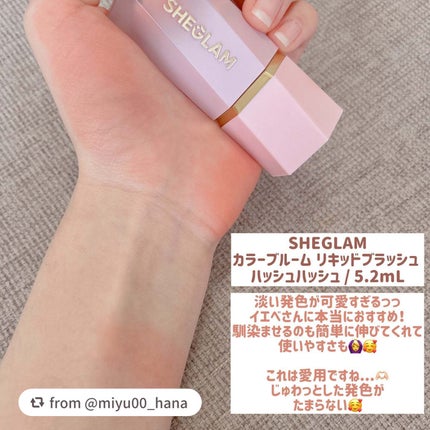 シーグラム カラーブルーム リキッドブラッシュ/SHEGLAM/リキッドチークを使ったクチコミ(2枚目)