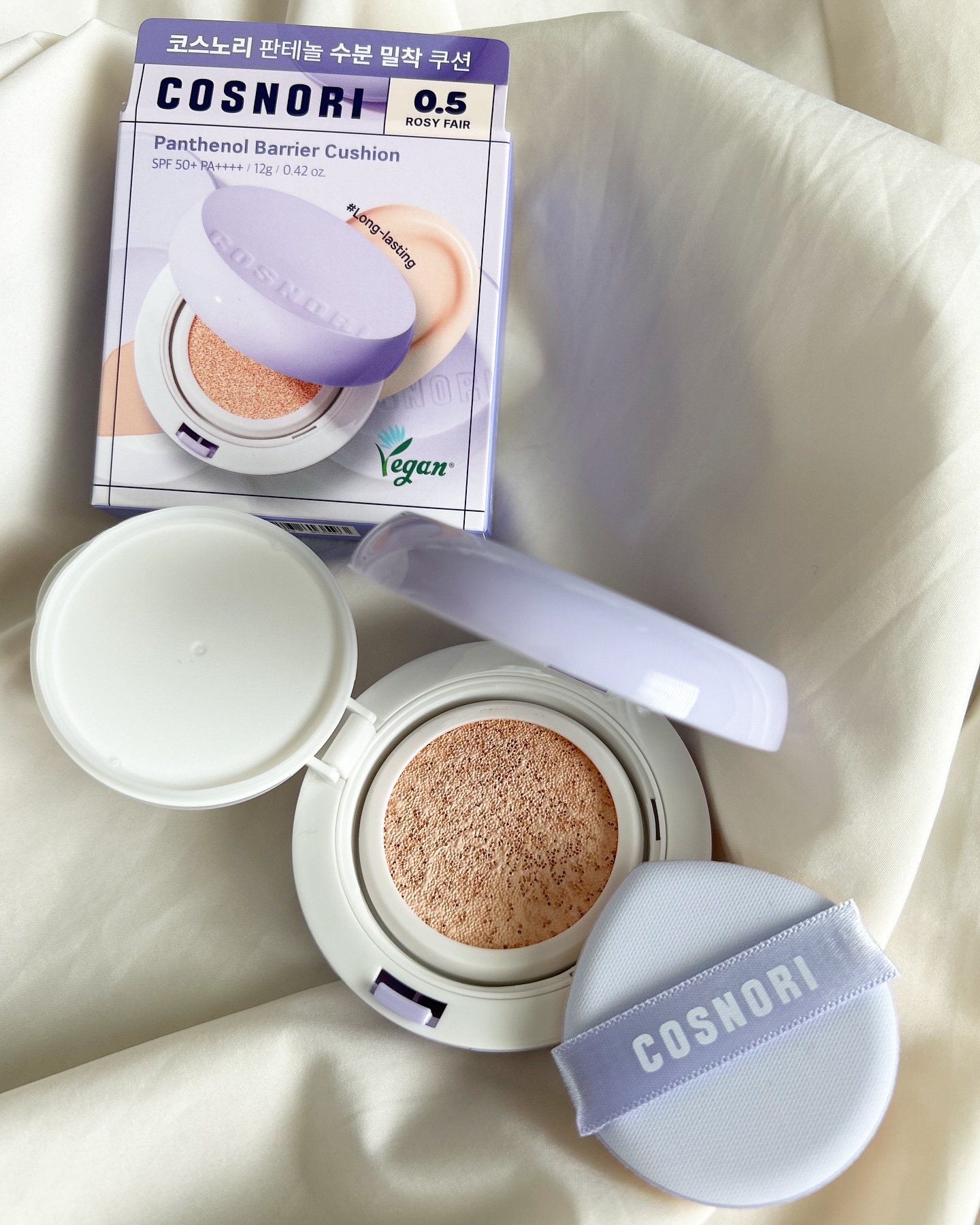 パンテノールバリアクッション/COSNORI/クッションファンデーションを使ったクチコミ（1枚目）