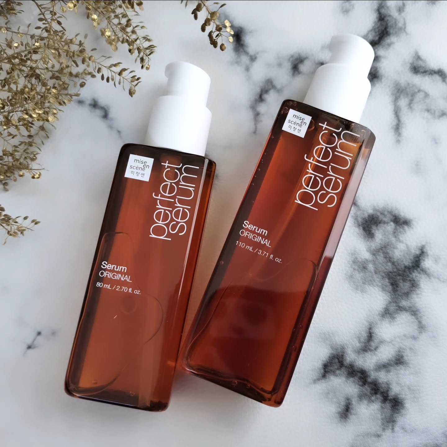  パーフェクトセラム オリジナルセラム/miseenscene/アウトバストリートメントを使ったクチコミ（2枚目）