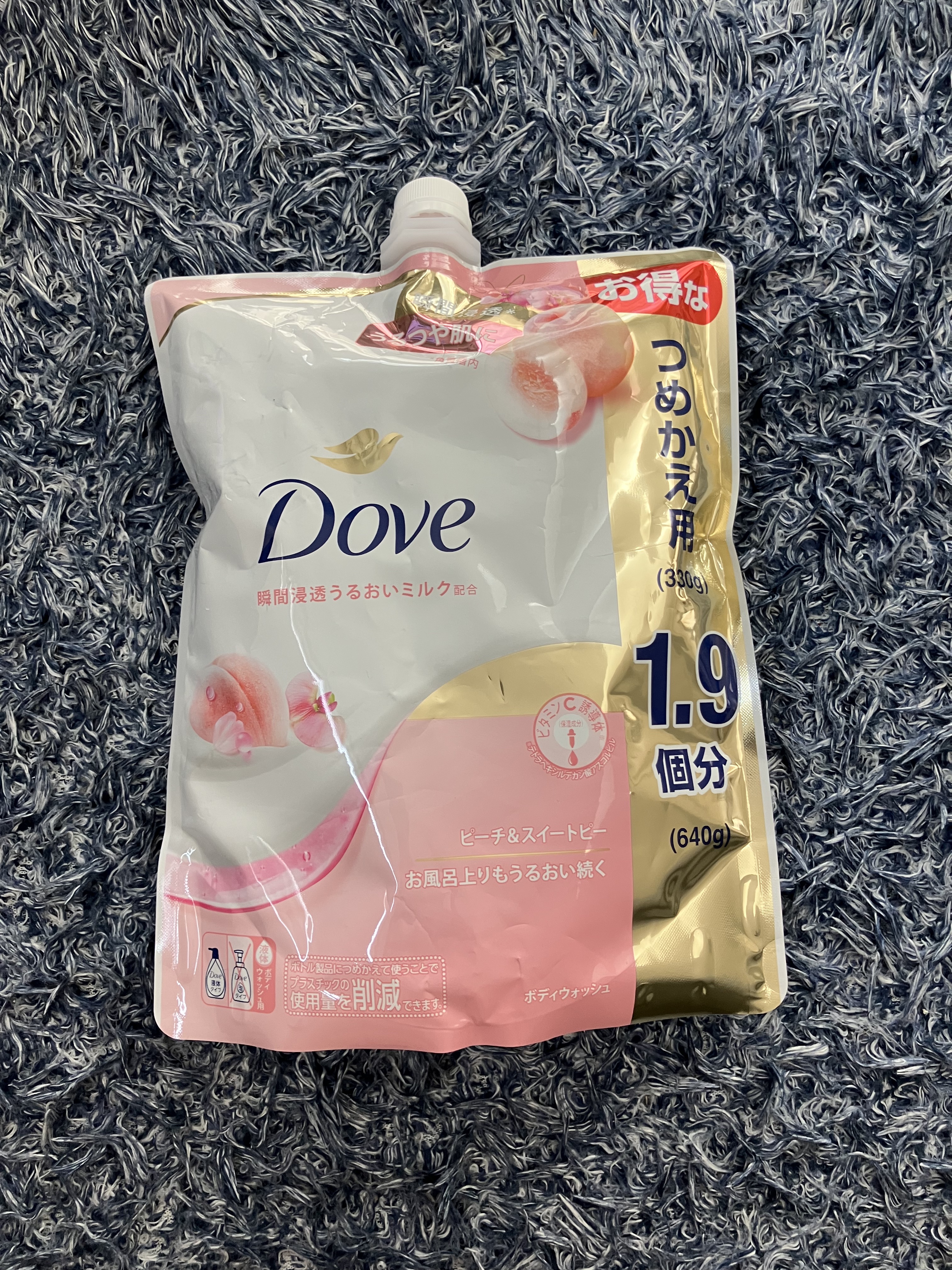 ボディウォッシュ ピーチ＆スイートピー つめかえ大（640g）/ダヴ/ボディソープを使ったクチコミ（1枚目）
