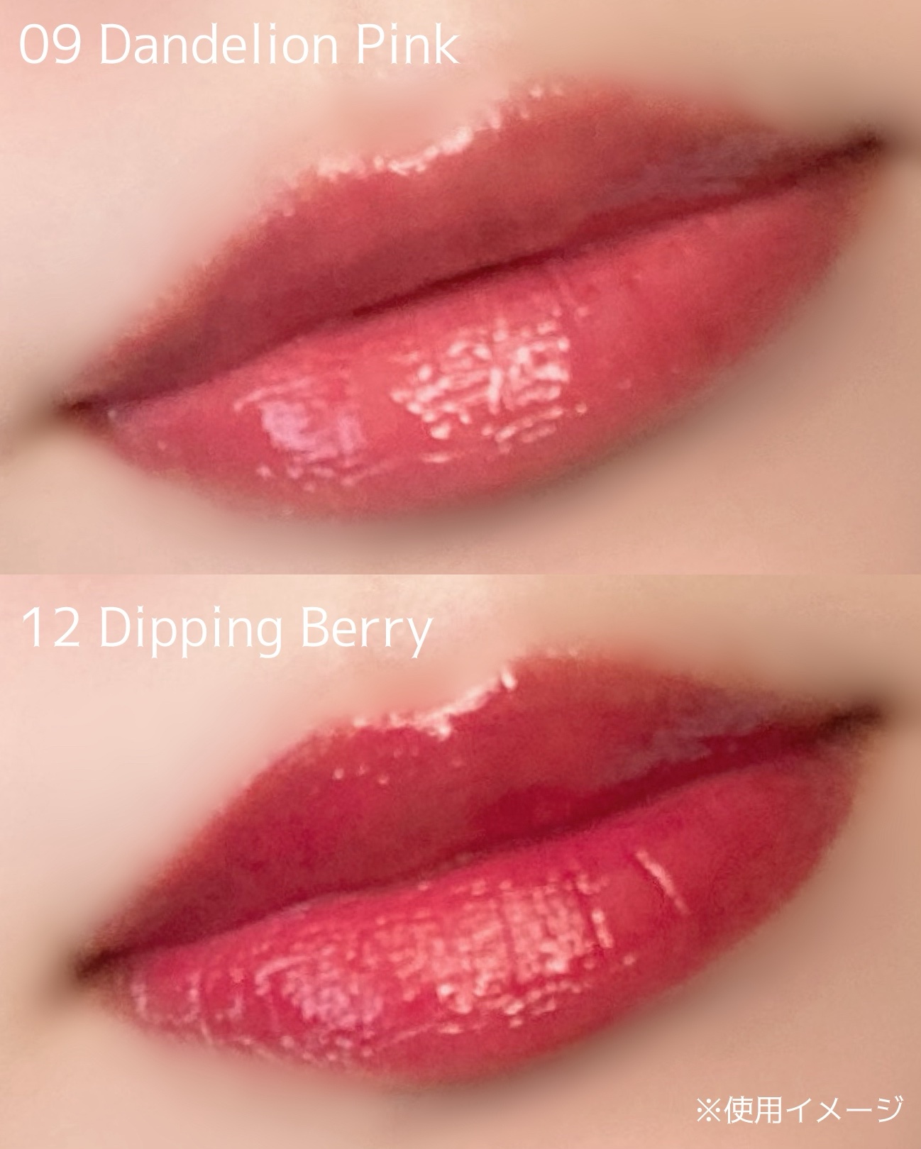 ジューシーデューイグロウティント 09 ダンデリオンピンク/dasique/リップティントを使ったクチコミ（3枚目）