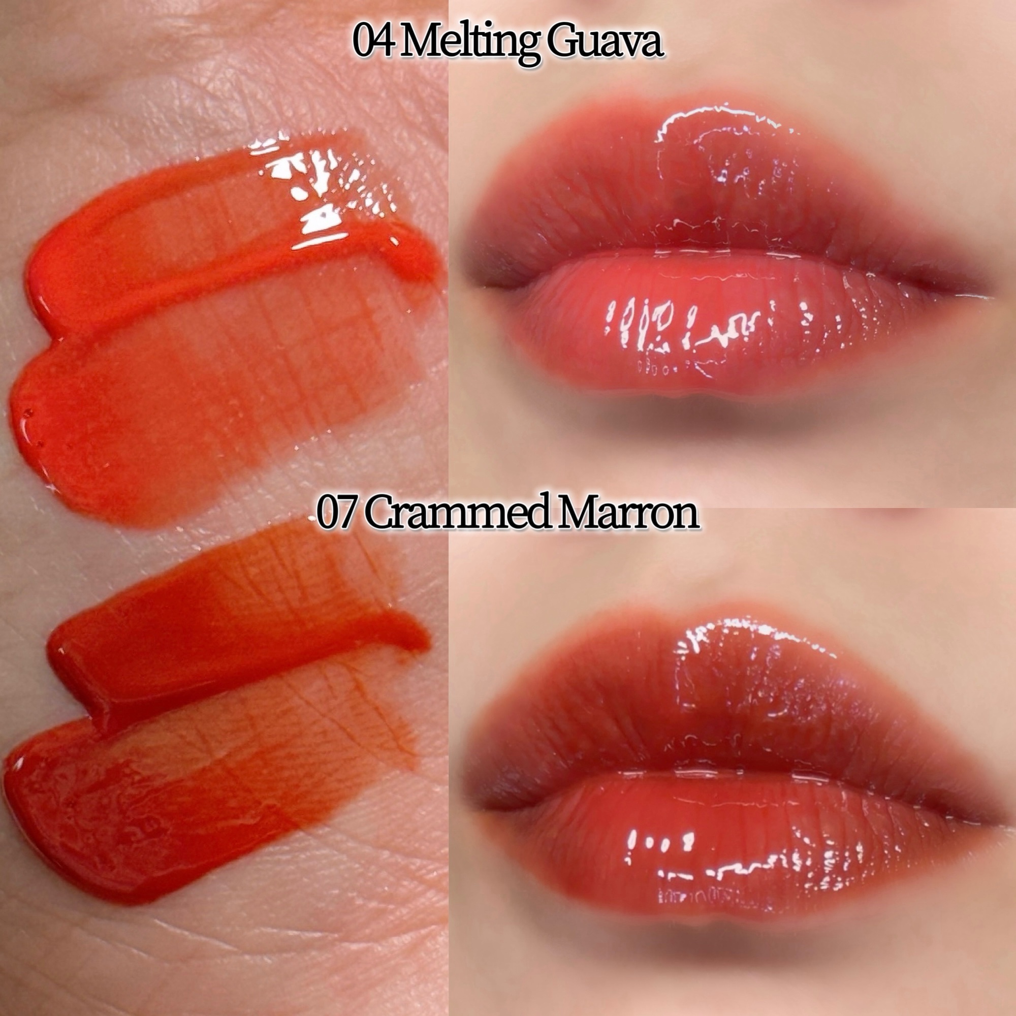 ジューシーデューイグロウティント 04 メルティンググアバ/dasique/リップティントを使ったクチコミ（2枚目）