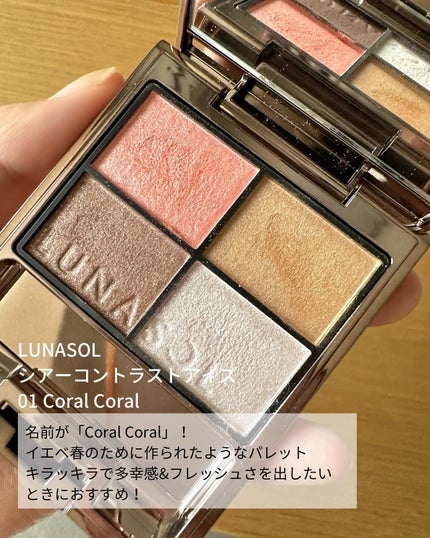 シアーコントラストアイズ/LUNASOL/アイシャドウパレットを使ったクチコミ(2枚目)
