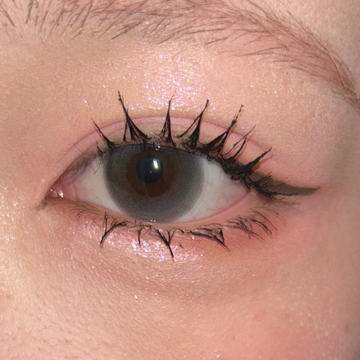 Mxxxnu 1month pure star ice gray（アイスグレー）/Mxxxnu/１ヶ月（１MONTH）カラコンを使ったクチコミ（1枚目）