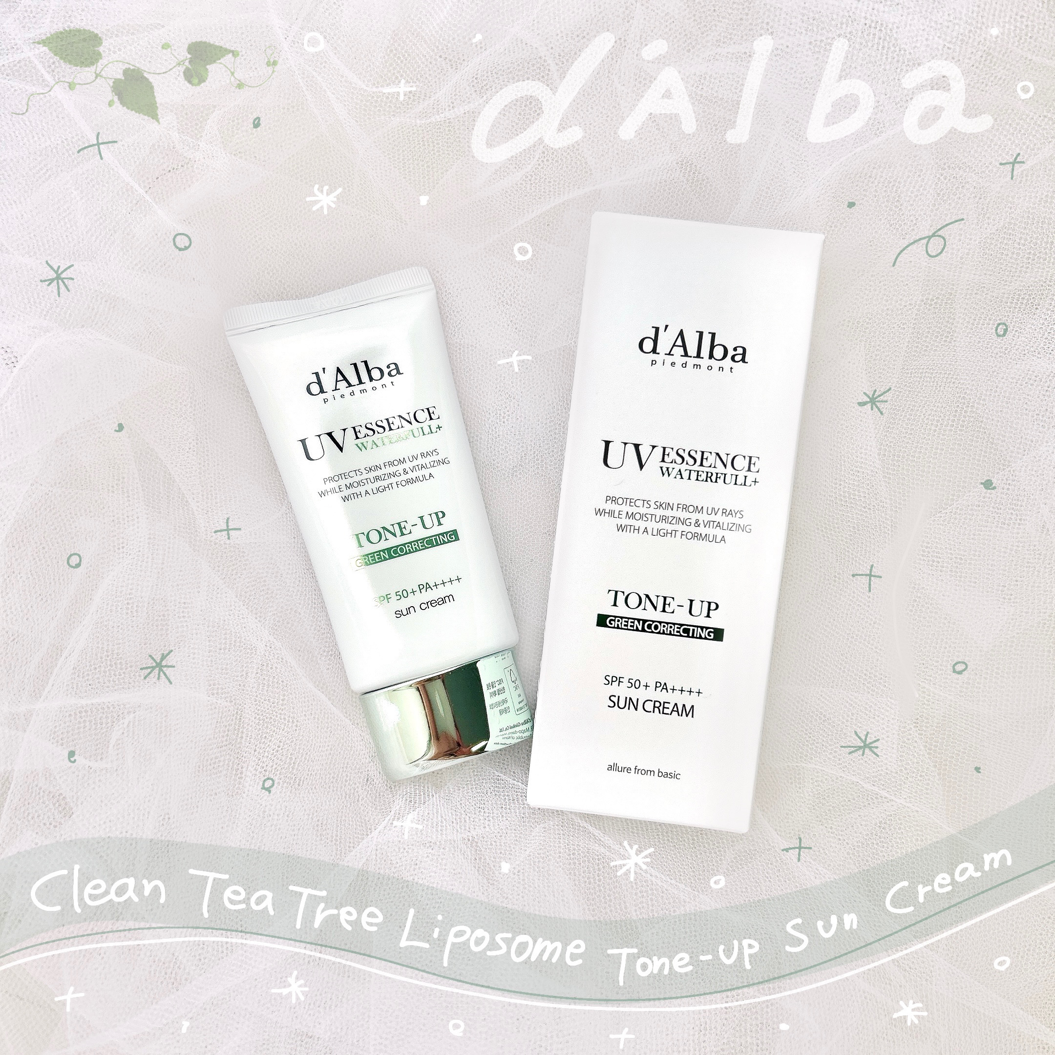 クリーンティーツリーリポソームトーンアップサンクリーム（グリーン）/ダルバ/日焼け止めクリームを使ったクチコミ（1枚目）