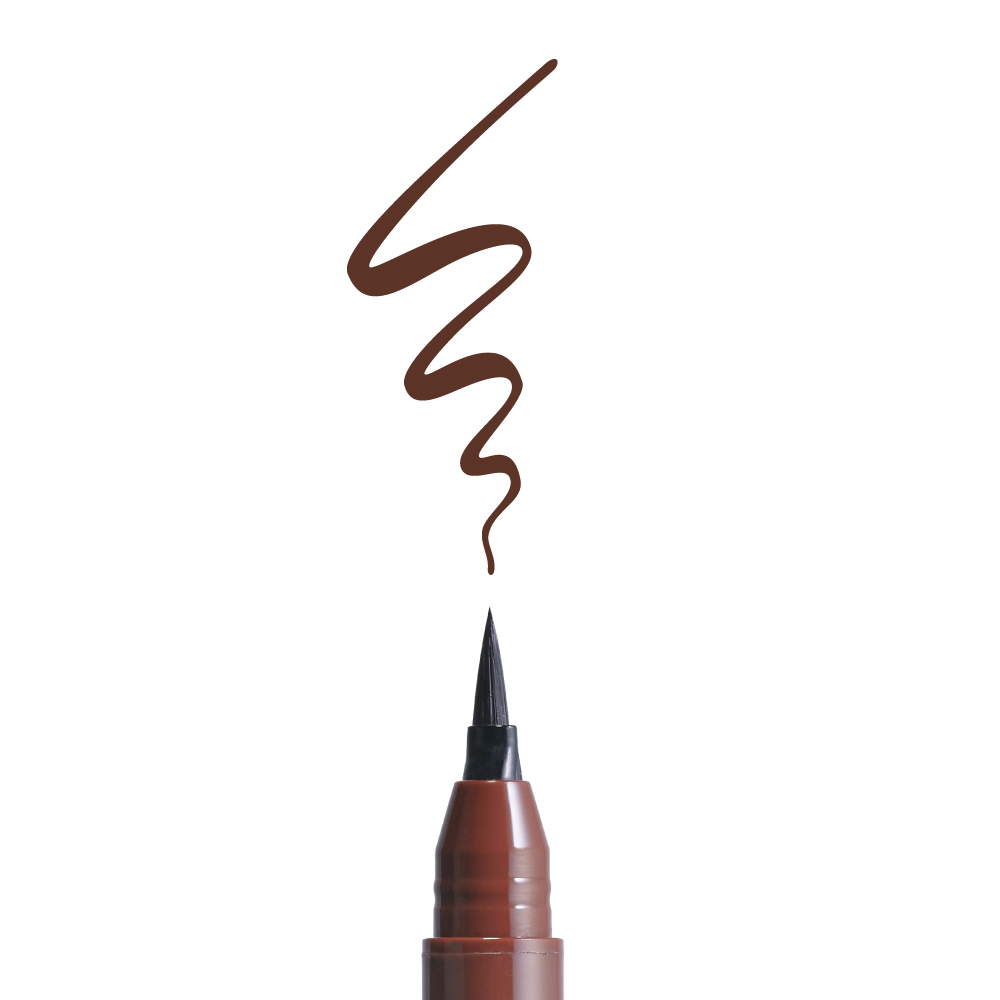 お化粧ふでぺん 目元用 平筆 栗皮茶