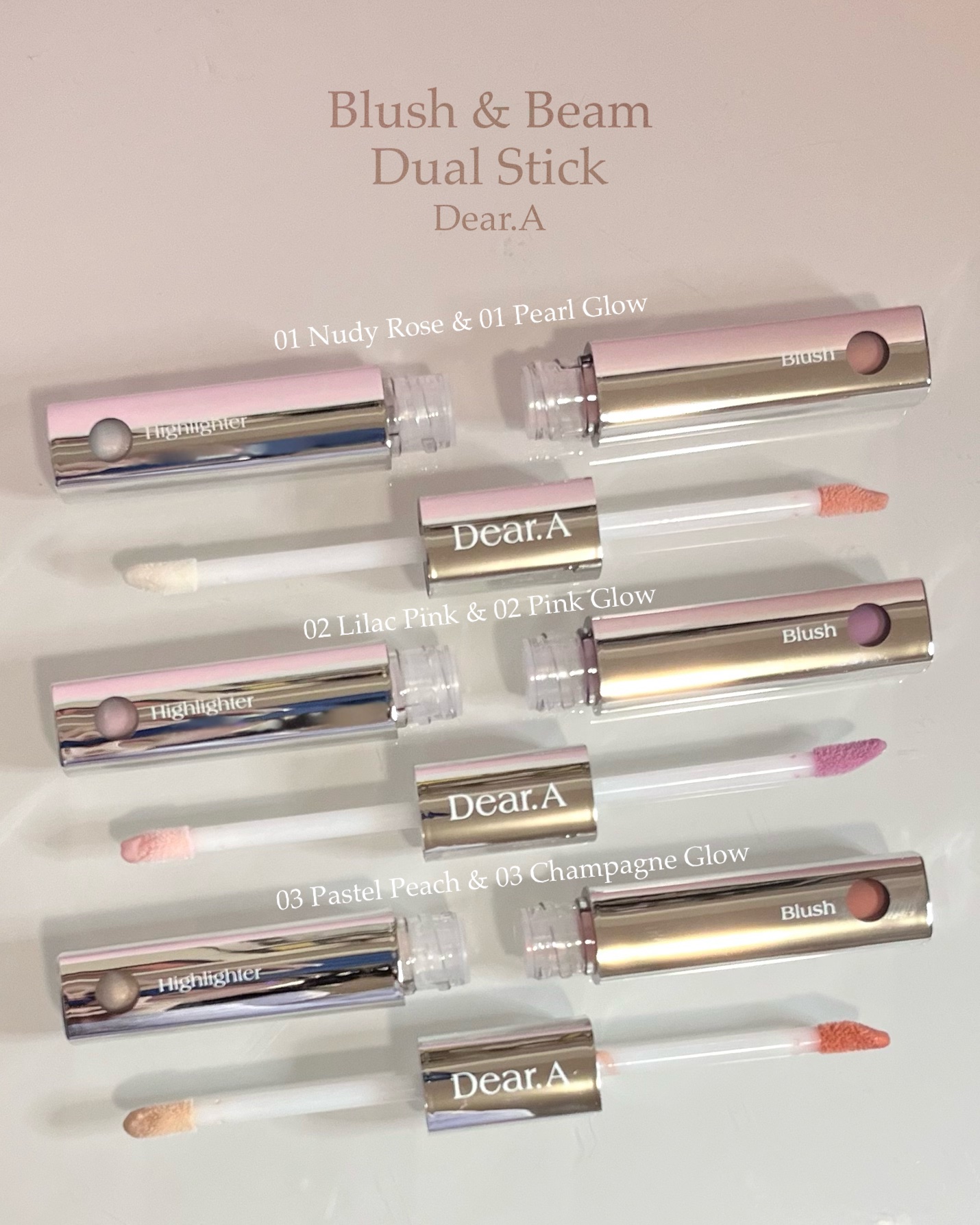 ブラッシュ＆ビームデュアルスティック/Dear.A/リキッドチークを使ったクチコミ（3枚目）