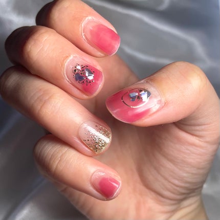 セミキュアジェルネイル(ハンド)/ohora/ネイルシールを使ったクチコミ(5枚目)