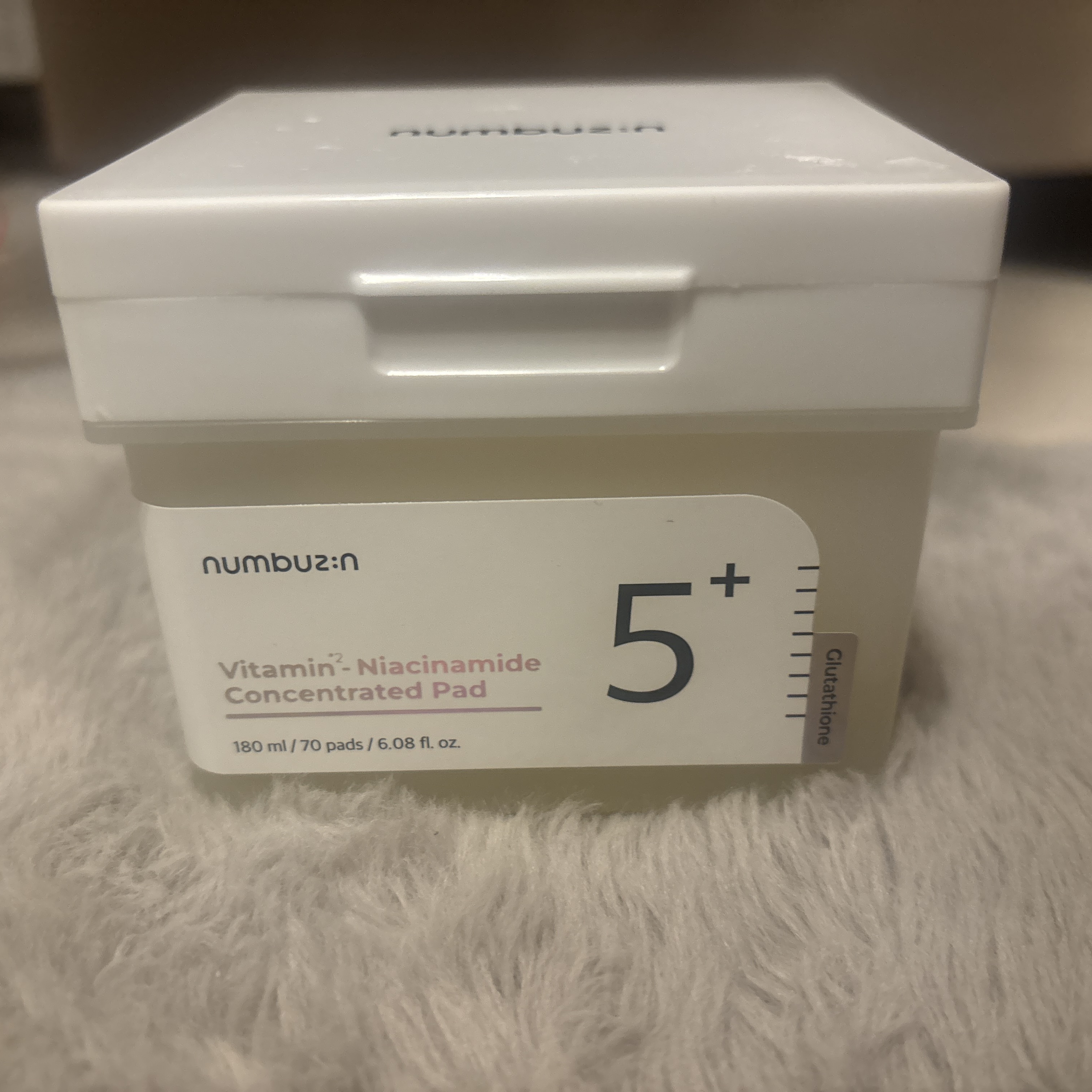 5番 白玉グルタチオンＣフィルムパッド/numbuzin/トナーパッドを使ったクチコミ（1枚目）