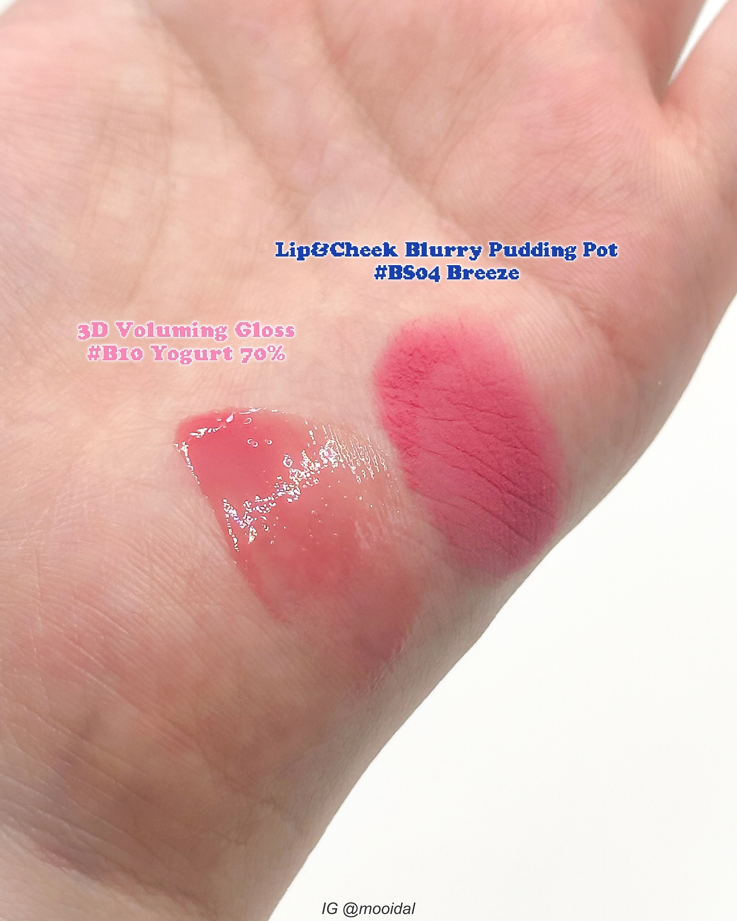 リップアンドチーク ブラーリープリンポット BS04 ブリーズ/fwee/口紅を使ったクチコミ（2枚目）