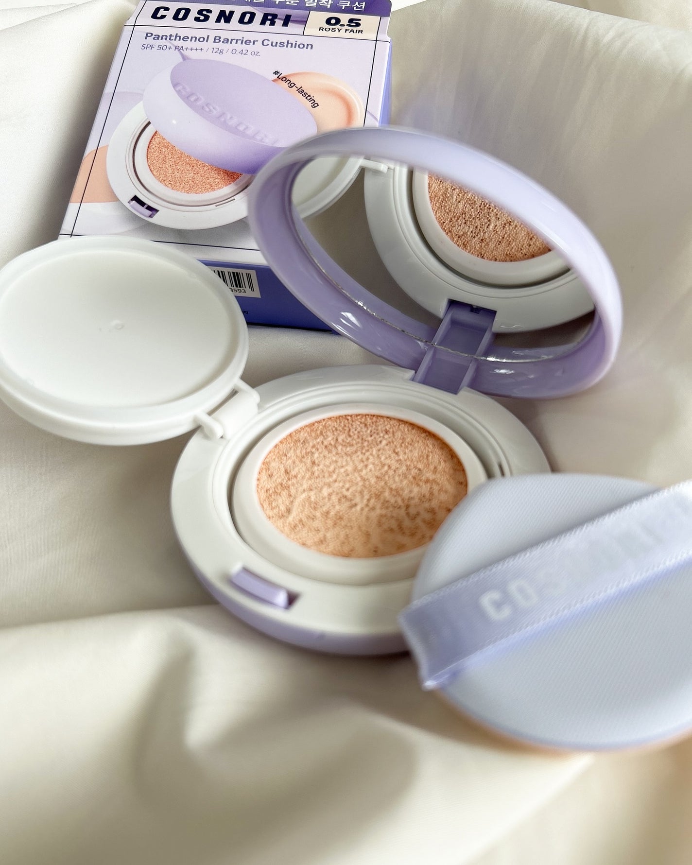 パンテノールバリアクッション/COSNORI/クッションファンデーションを使ったクチコミ(3枚目)