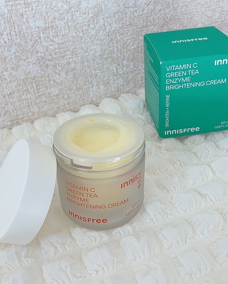 ビタC　グリーンティーエンザイム　ブライト　クリーム/innisfree/フェイスクリームを使ったクチコミ（3枚目）