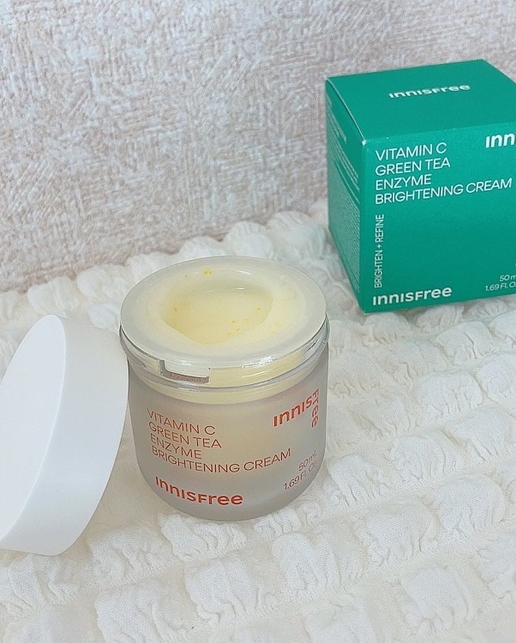 ビタC グリーンティーエンザイム ブライト クリーム/innisfree/フェイスクリームを使ったクチコミ(3枚目)