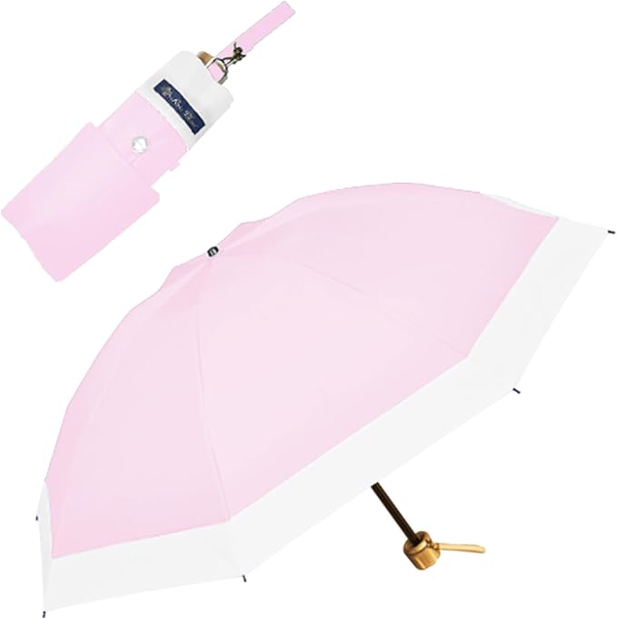 3段折り コンビ パウダーピンク×アイボリー