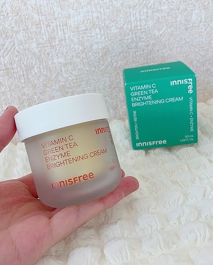 ビタC グリーンティーエンザイム ブライト クリーム/innisfree/フェイスクリームを使ったクチコミ(2枚目)