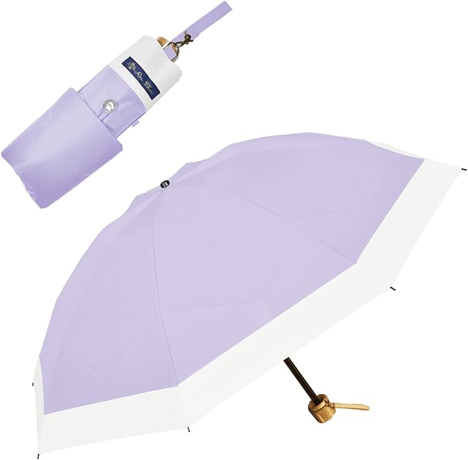 3段折り コンビ ラベンダー×アイボリー