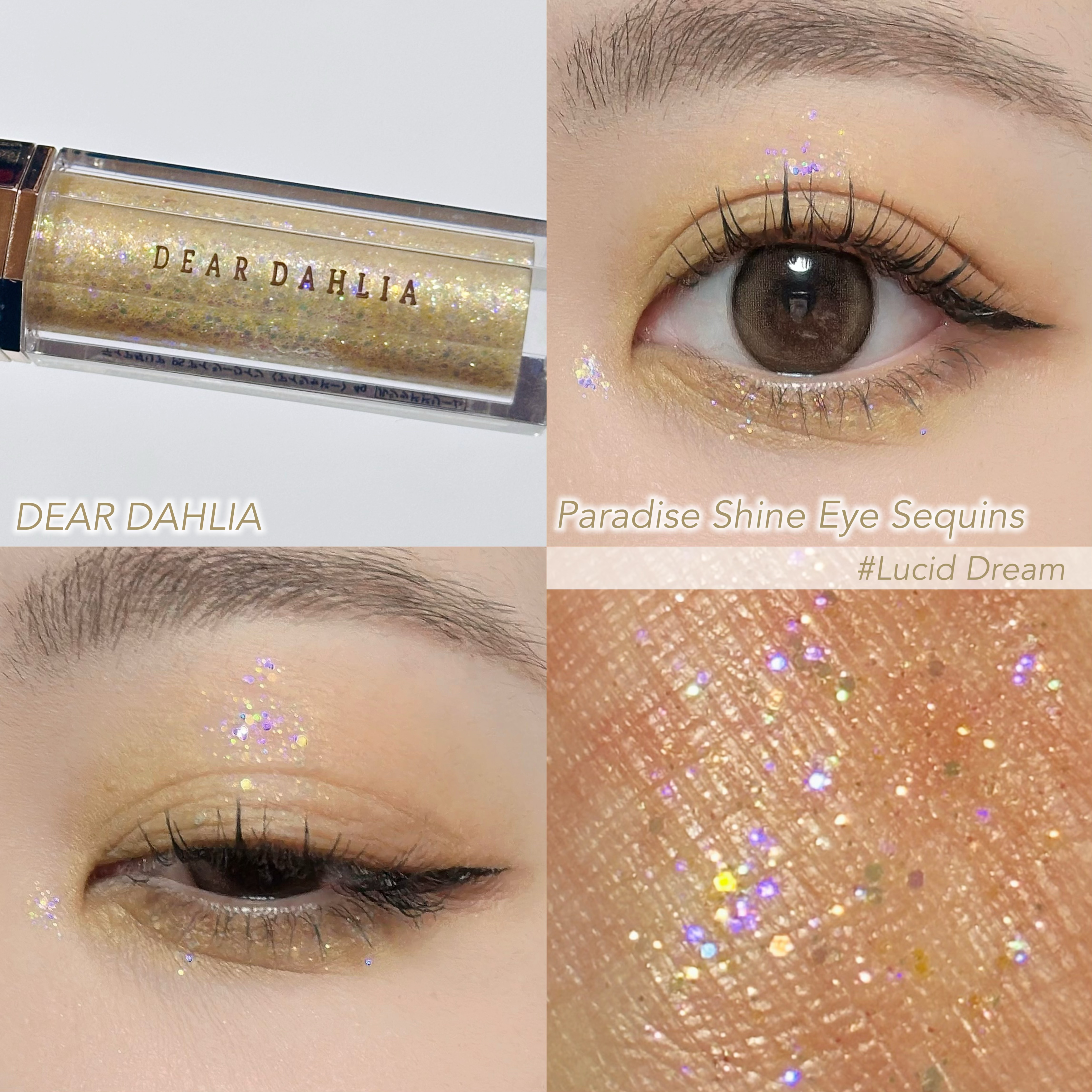 パラダイス シャイン アイ シークイン/DEAR DAHLIA/リキッドアイシャドウを使ったクチコミ（1枚目）