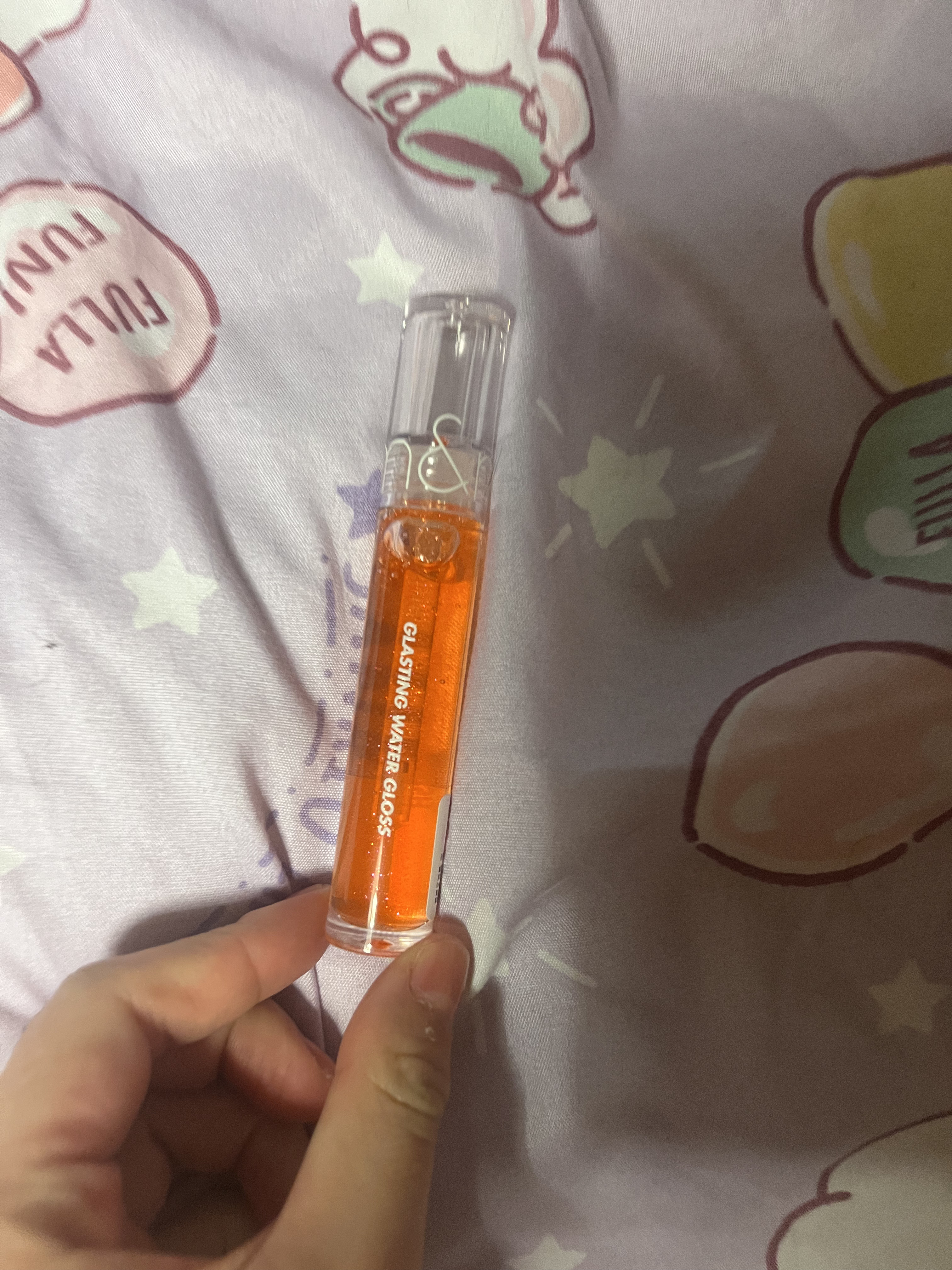 グラスティングウォーターグロス 01 サンゴ・クラッシュ/rom&nd/リップグロスを使ったクチコミ（1枚目）