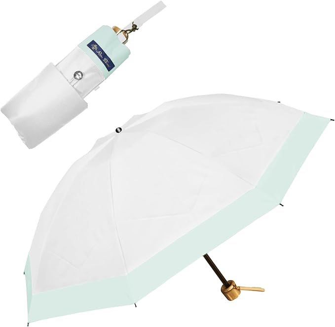 3段折り コンビ アイボリー×ミント