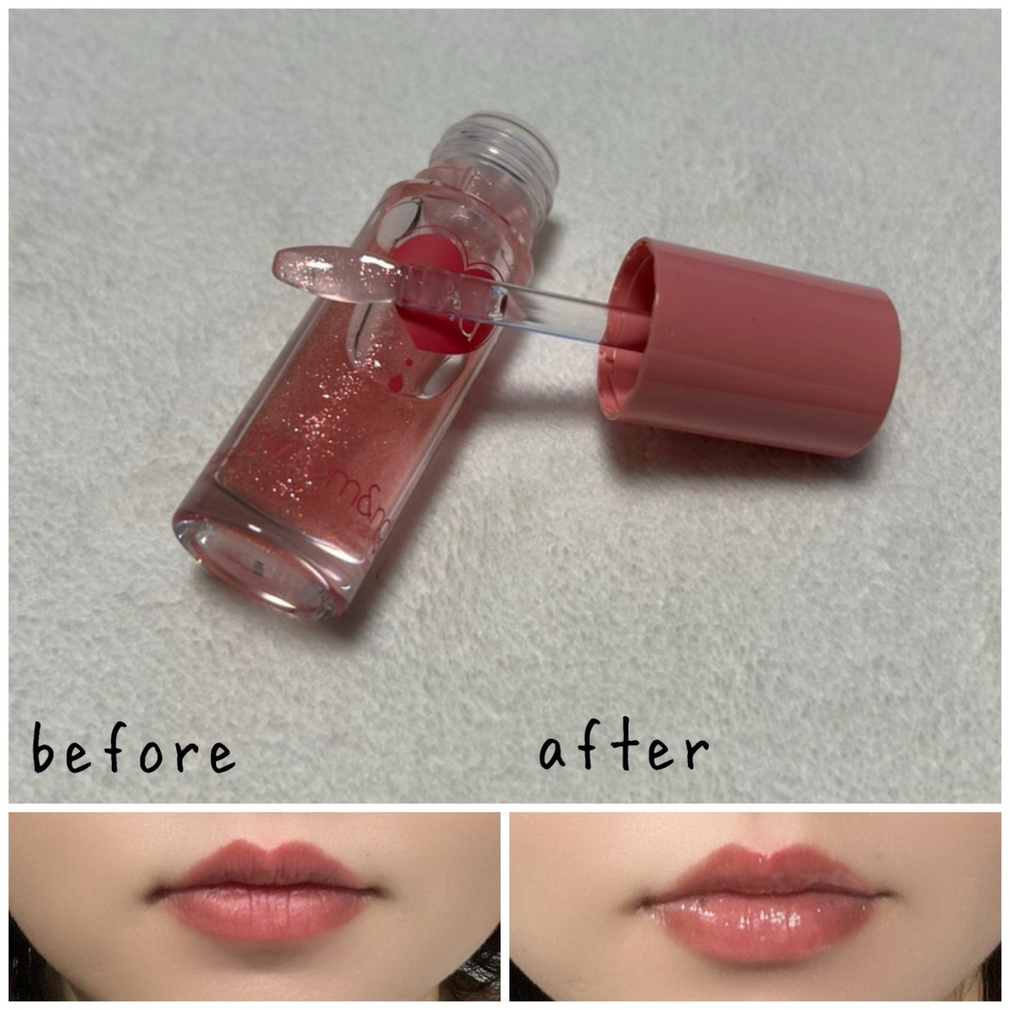 グラッシーコーティンググロス/&nd by rom&nd/リップグロスを使ったクチコミ(3枚目)