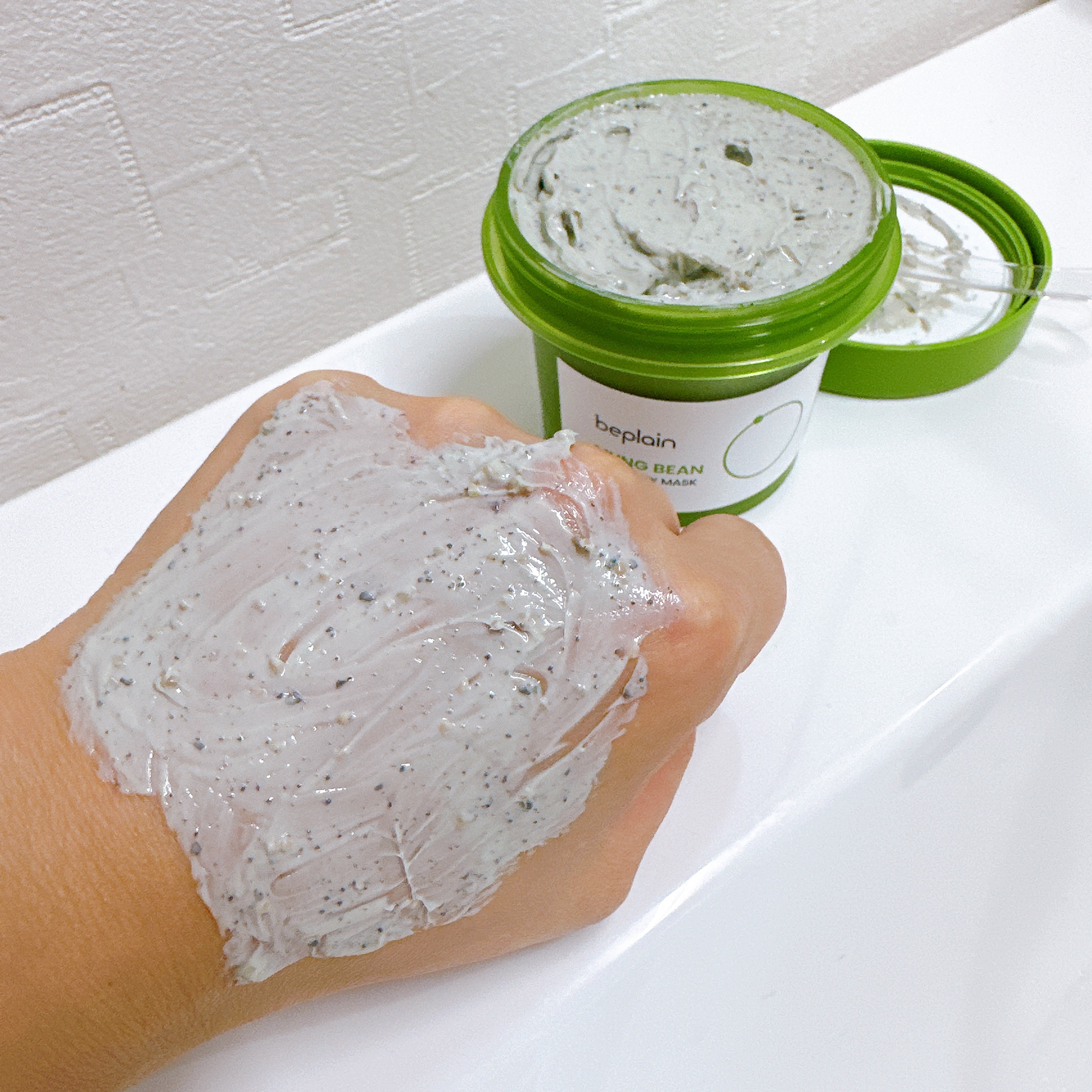 緑豆毛穴クレイパック/beplain/洗い流すパック・マスクを使ったクチコミ（3枚目）