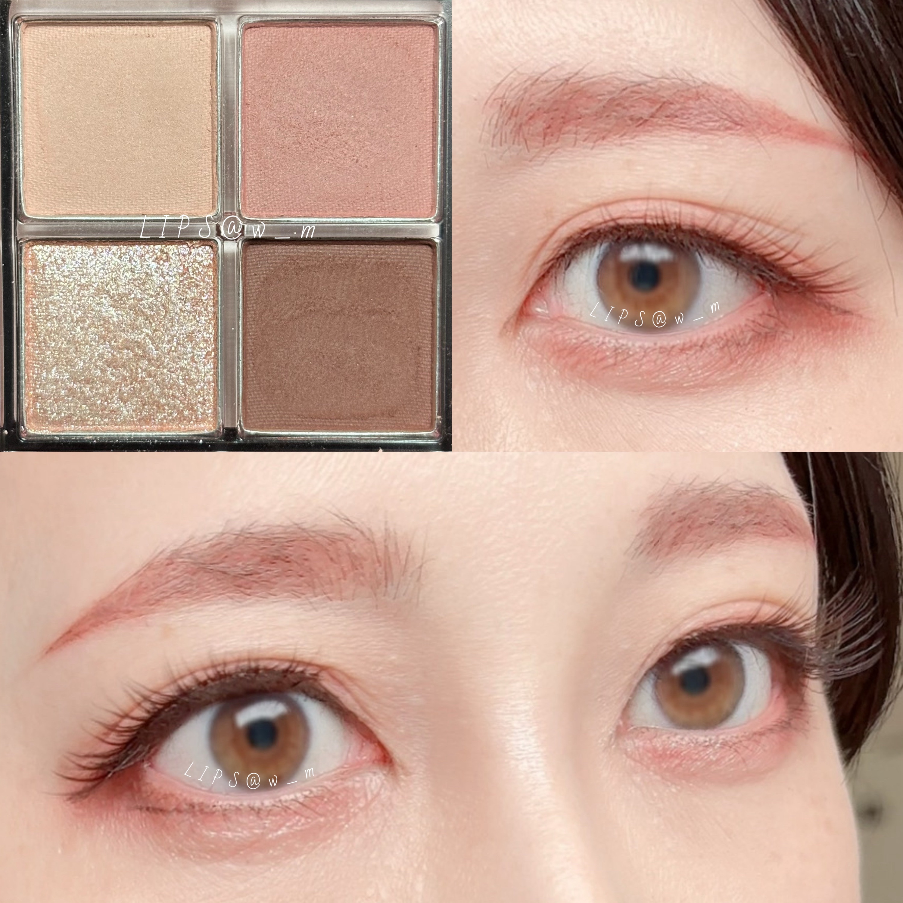 アンドバイロムアンド　メロウアイパレット PK01 ローズフォグ/&nd by rom&nd/アイシャドウパレットを使ったクチコミ（1枚目）