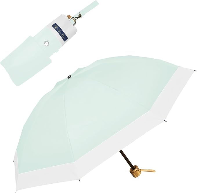 3段折り コンビ ミント×アイボリー