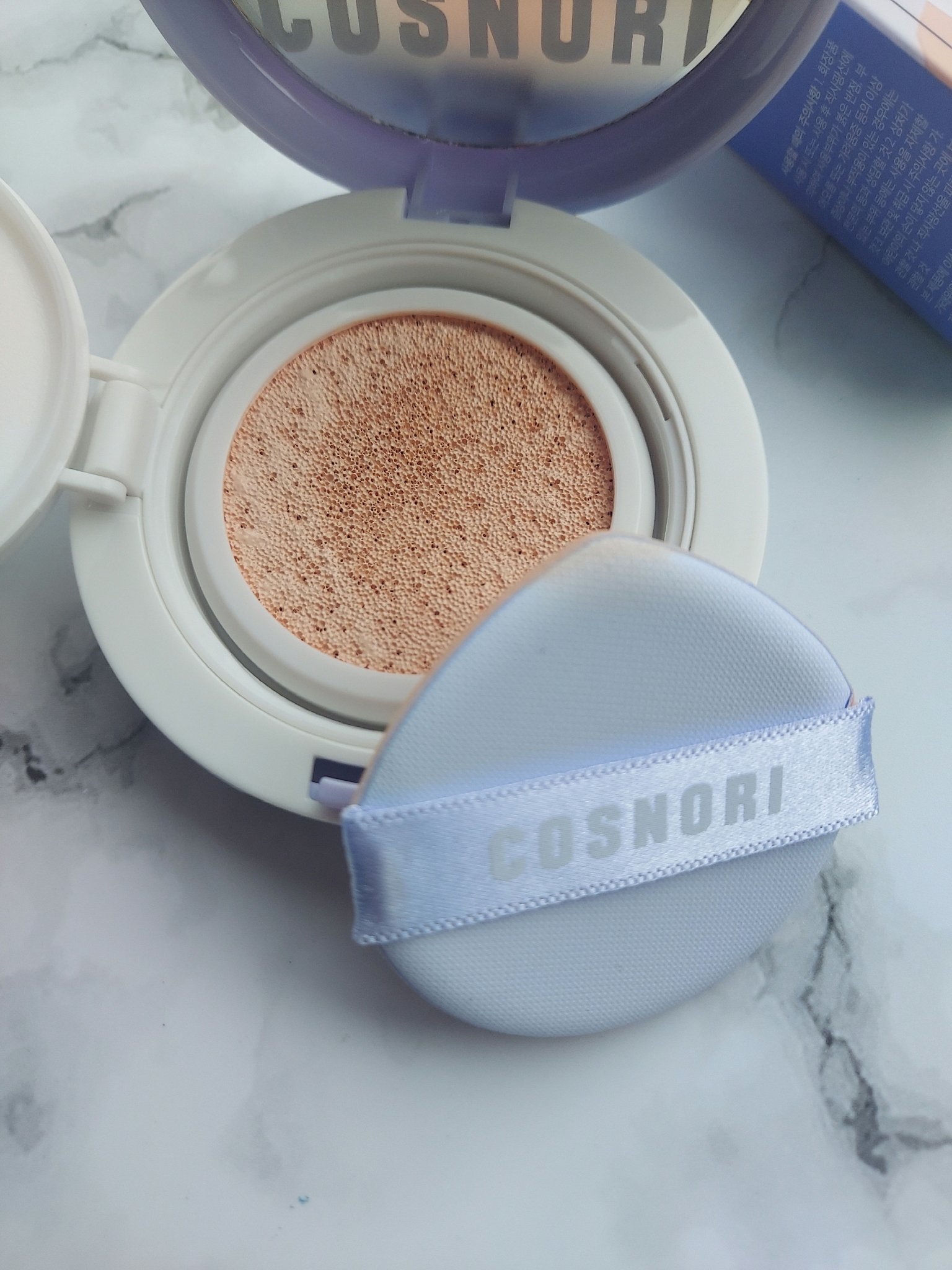 パンテノールバリアクッション/COSNORI/クッションファンデーションを使ったクチコミ（2枚目）