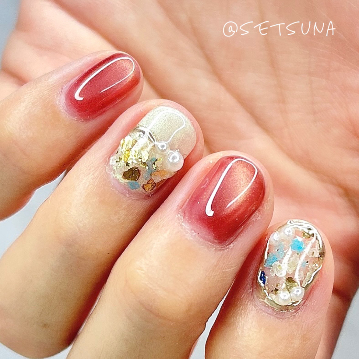 プチプライス  カラージェル C-307 オパール/Petit Price/ジェルネイルを使ったクチコミ（2枚目）