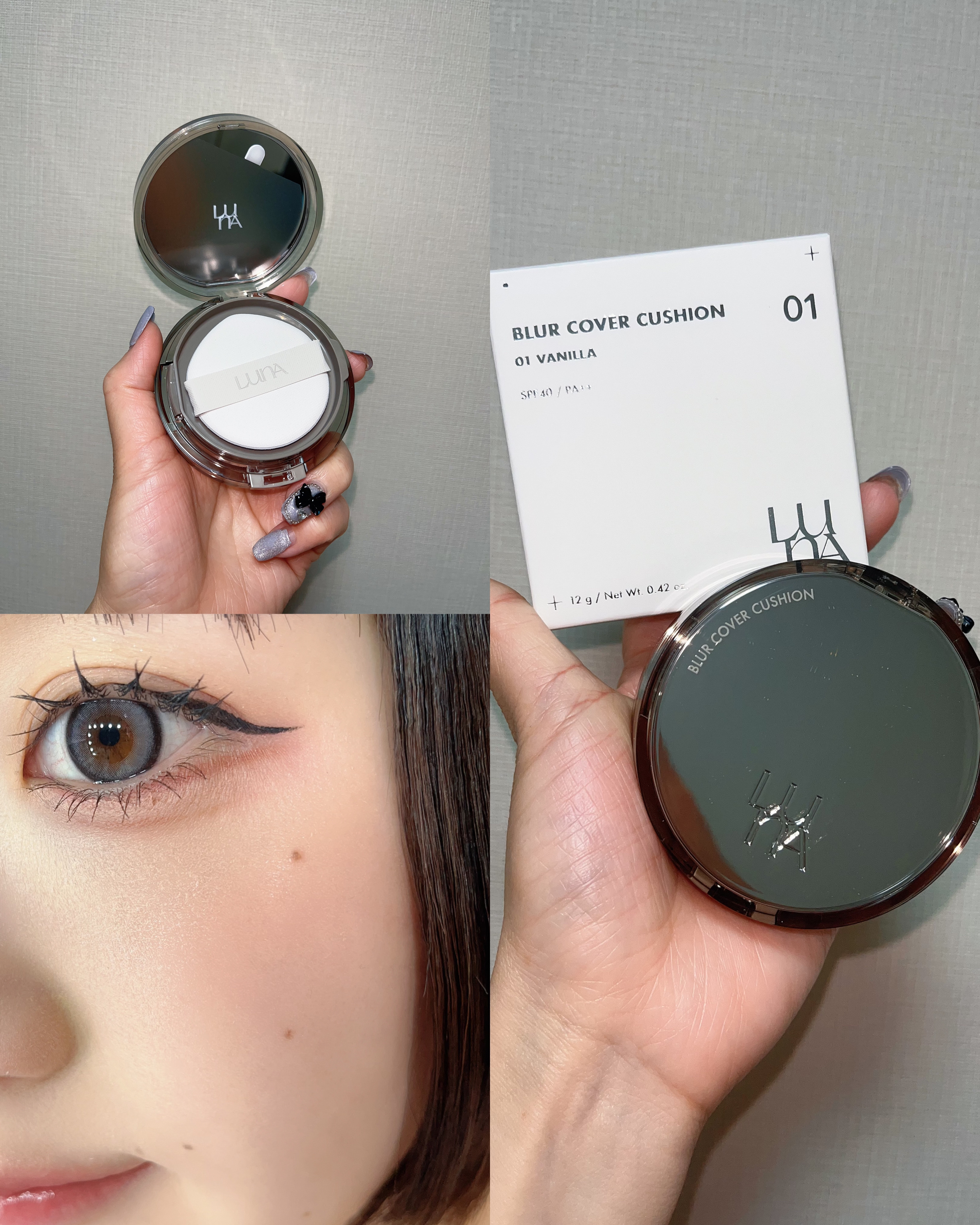 ブラーカバークッション/LUNA/クッションファンデーションを使ったクチコミ（2枚目）