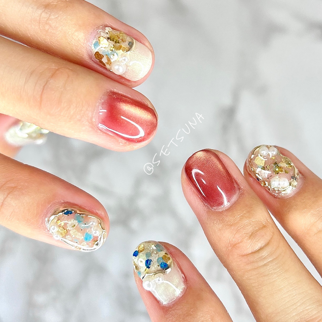 プチプライス  カラージェル C-307 オパール/Petit Price/ジェルネイルを使ったクチコミ（3枚目）