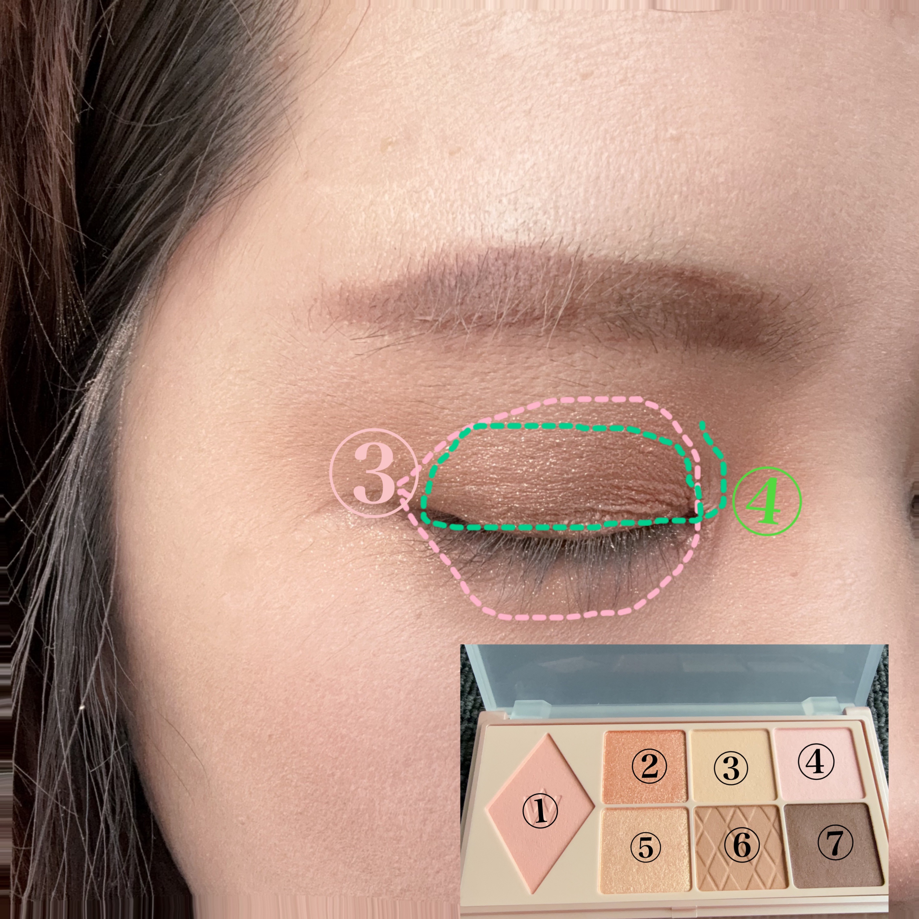 ウォンジョンヨ Ｗ デイリームードアップパレット /Wonjungyo/アイシャドウパレットを使ったクチコミ（3枚目）