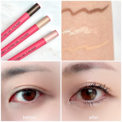 ダブルラスティングジェルアイライナー/keybo/スティックアイシャドウを使ったクチコミ(6枚目)