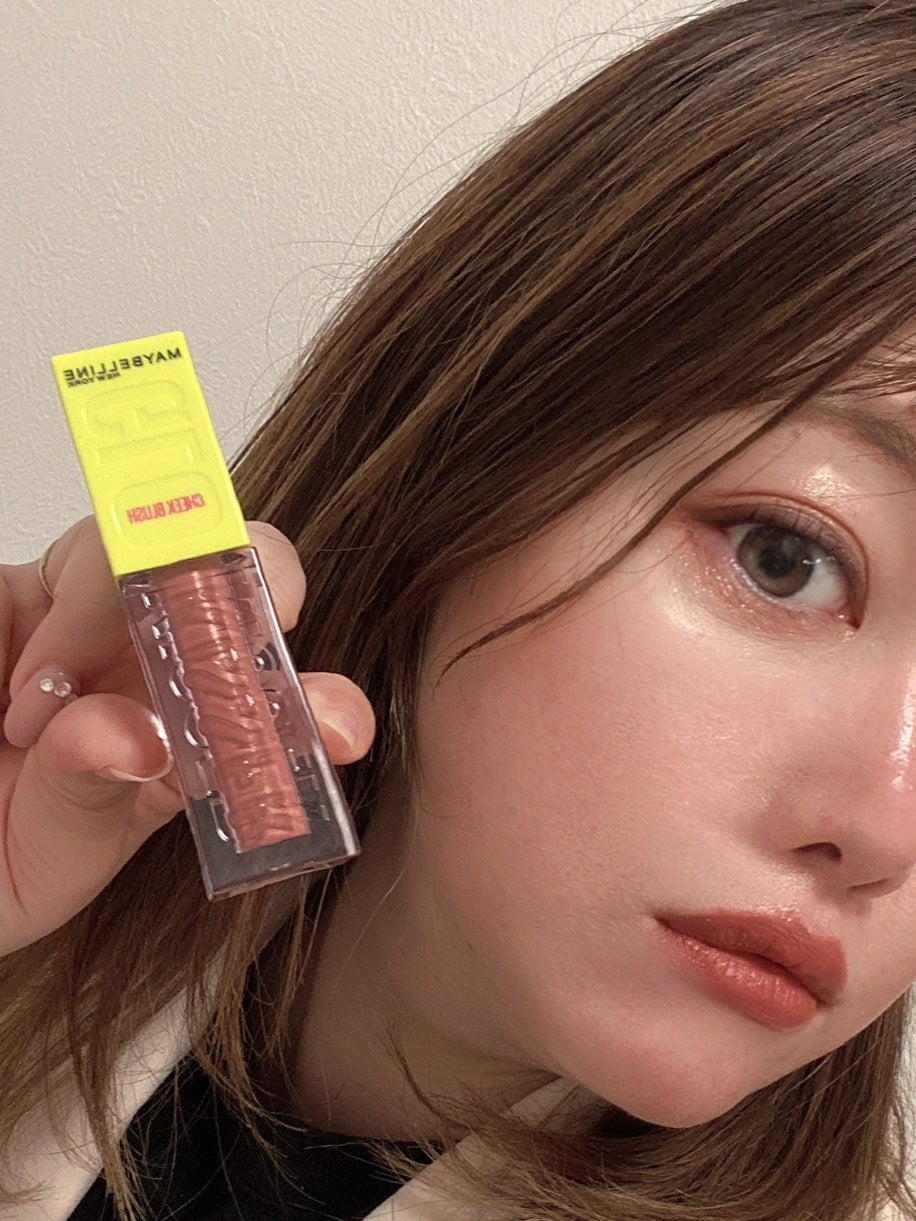 グローキッサー チークブラッシュ/グローキッサー ハイライター/MAYBELLINE NEW YORK/リキッドチークを使ったクチコミ(6枚目)