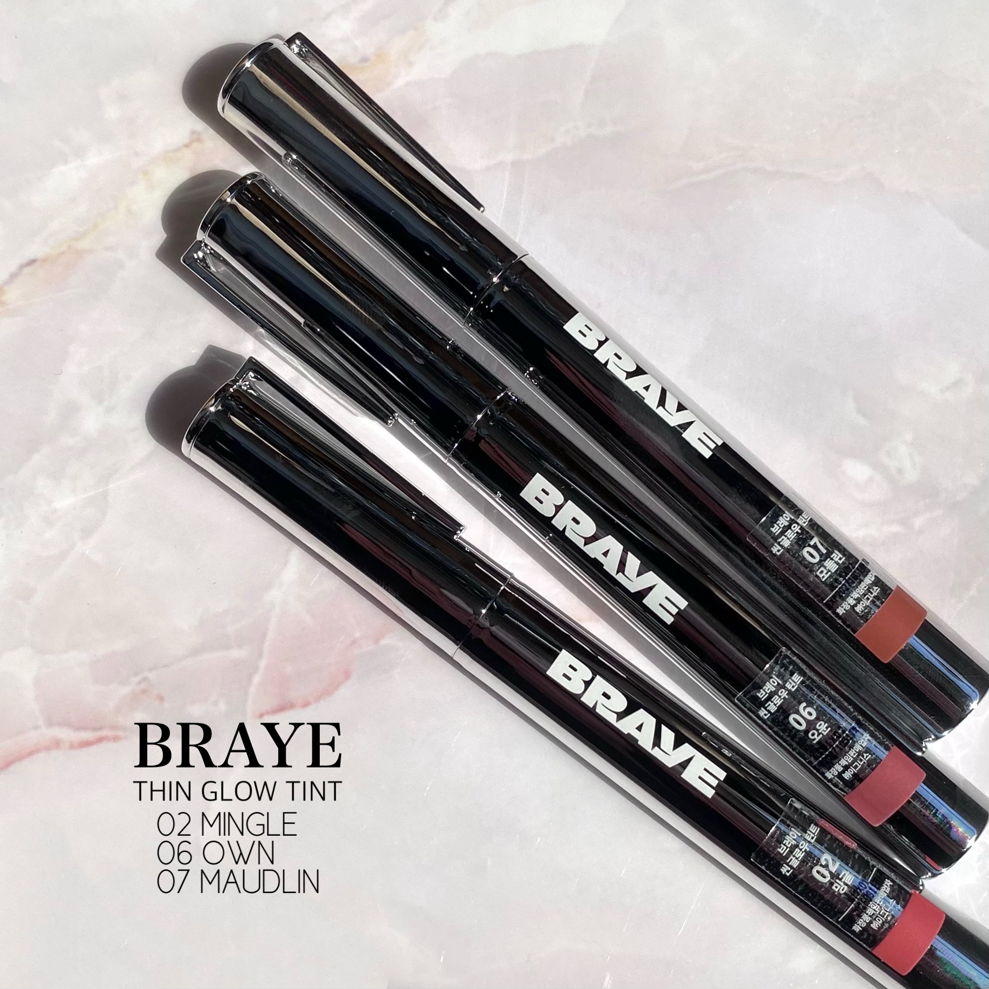THIN GLOW TINT 02 ミングル(MINGLE)/BRAYE/口紅を使ったクチコミ（2枚目）